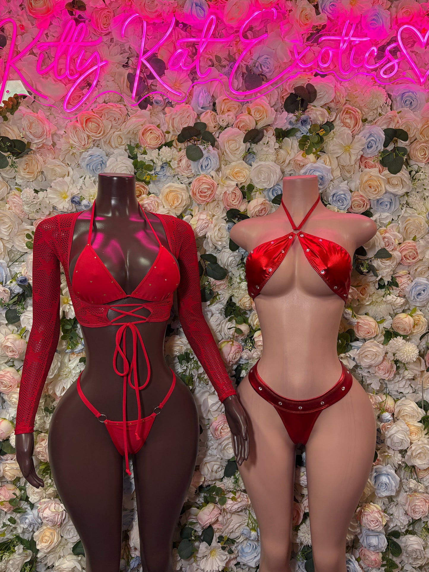 Bottlegirl Red Two Piece - Exotic Dancewear - Rave Outfit - Sexy Festival Outfit, Clubwear, Performance Costume