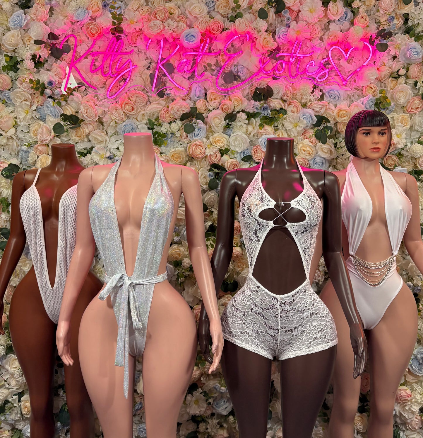 Bartender Bodysuit Summer White Design | Exotic Dancewear for Performers, Rave Outfits
