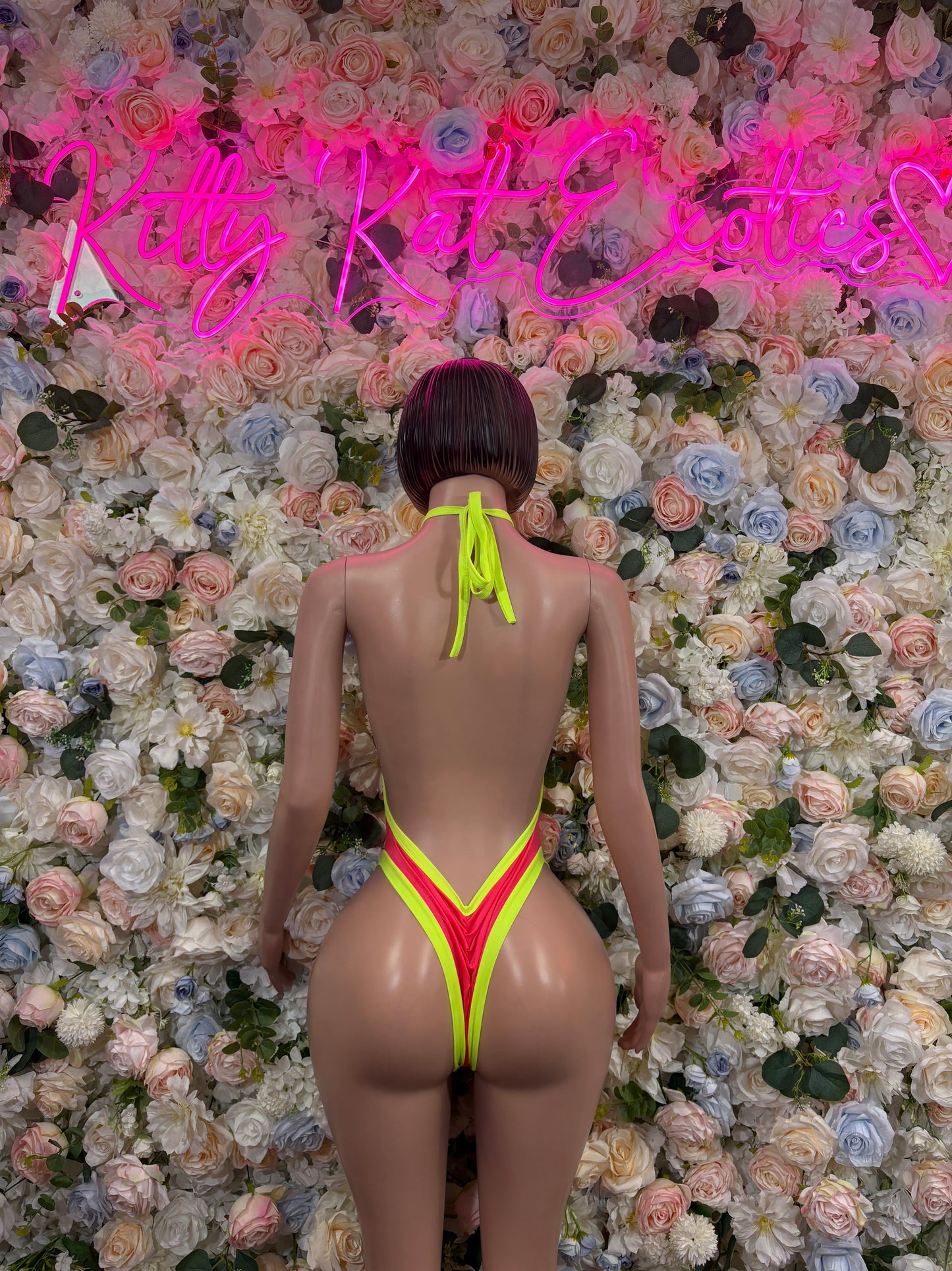 Neon Bartender Bodysuit - Sexy One Piece Rave Clubwear Outfit for Women Bottlegirl Bottle Service