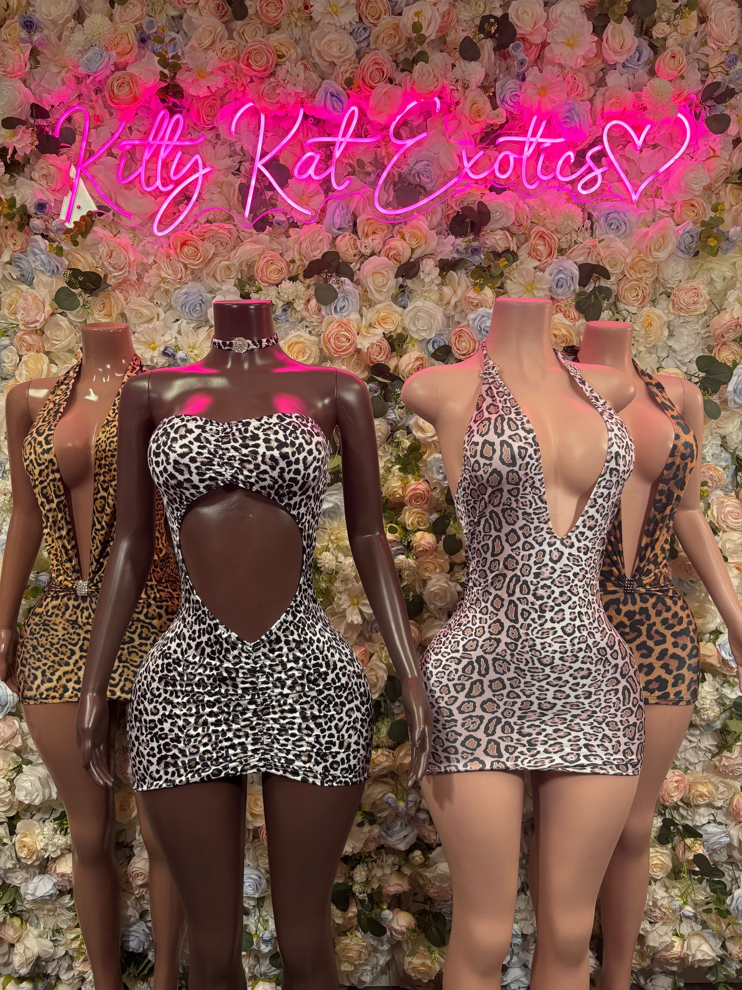 Leopard Print Dress - One Piece Club Outfit, Womens Exotic Dancewear
