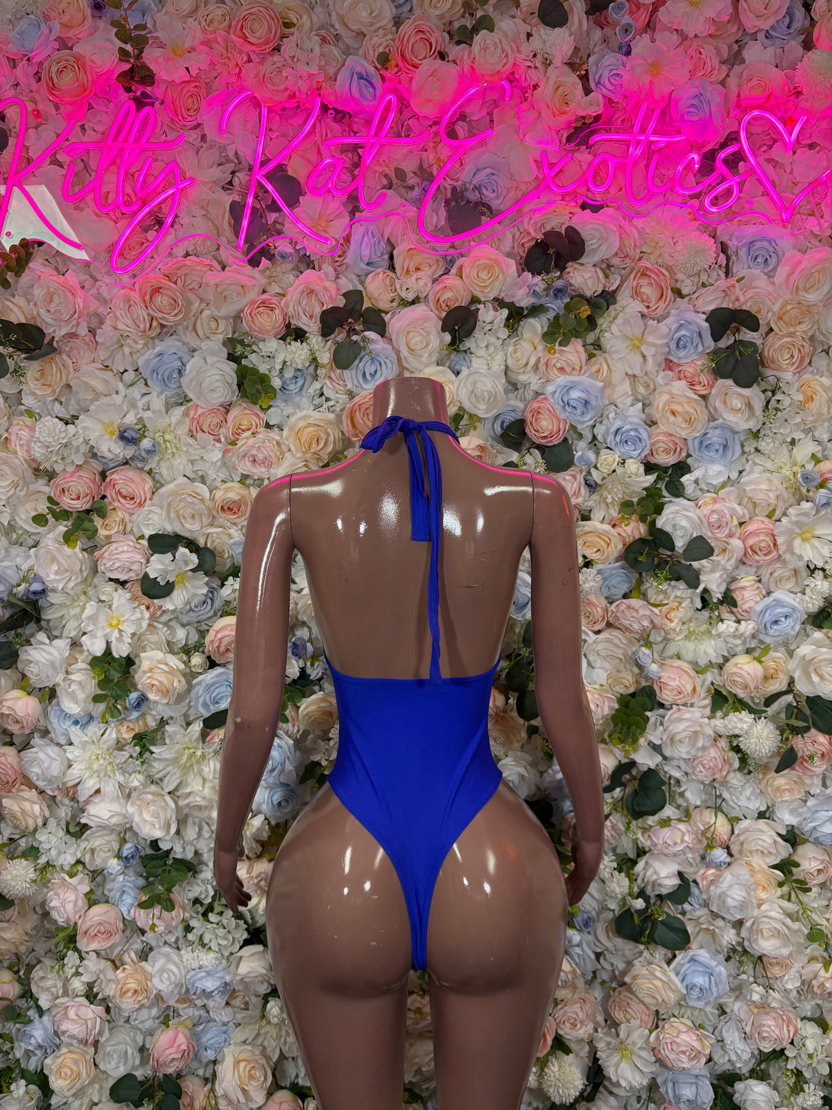 Blue One Piece Bodysuit - Festival Outfit, Party Costume, Glitter Dancewear, Boho Clubwear