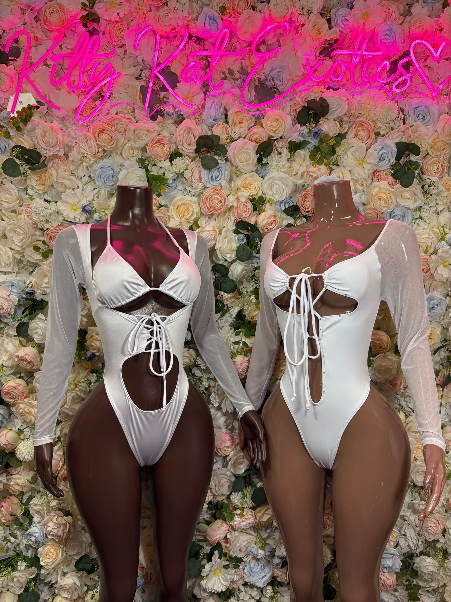 Bottlegirl White One Piece Bodysuit Exotic Dancewear Rave Festival Outfit