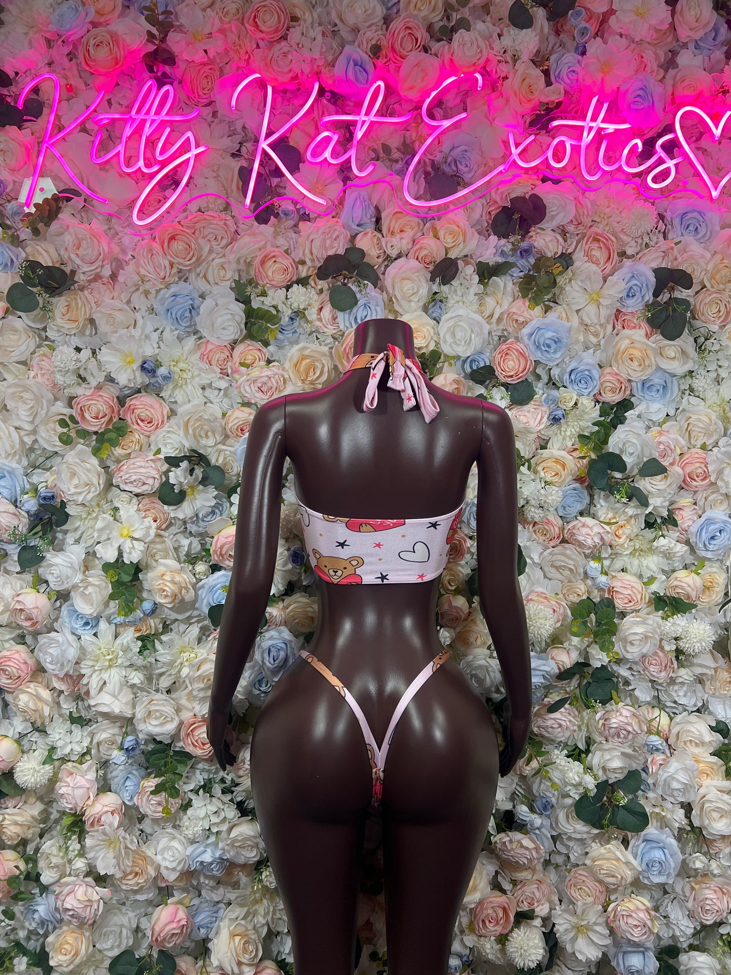 Pink Bikini Multicolor Two-Piece – Summer Festival & Rave Wear Exotic Dancewear