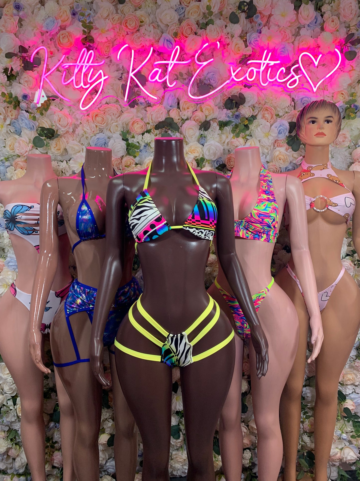 Multicolor Bikini Two-Piece – Summer Festival & Rave Wear Exotic Dancewear
