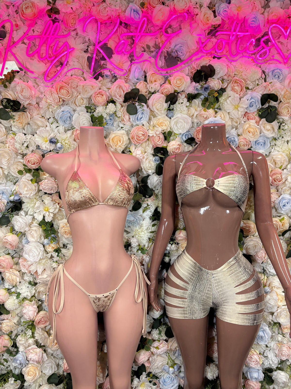 Nude Snake Print Rhinestone Micro Bikini Set Tie Side Thong Rave Festival Exotic Dancewear