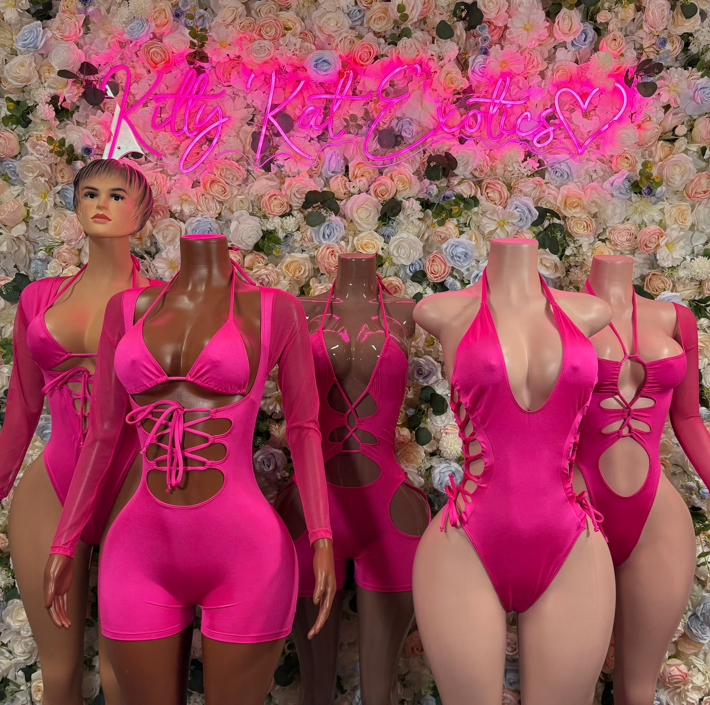 Bottlegirl Outfit One-Piece Pink Bodysuit Bartender | Exotic Dancewear Festival wear