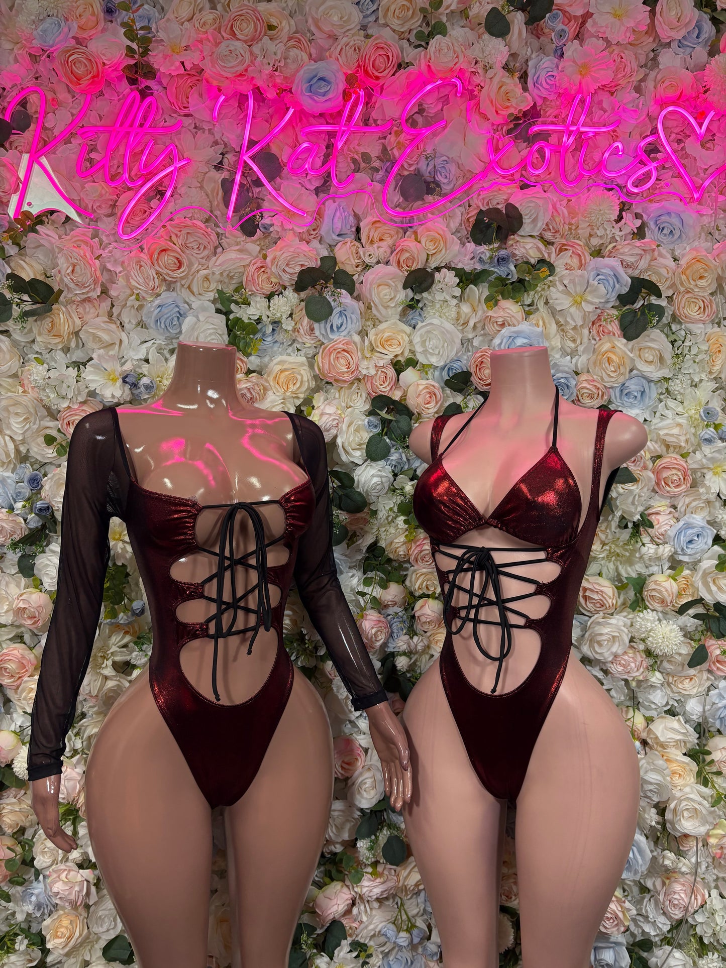 Bottlegirl Bodysuit Red Cheetah Metallic - One Piece Bartender Outfit, Dancewear, Party Clubwear