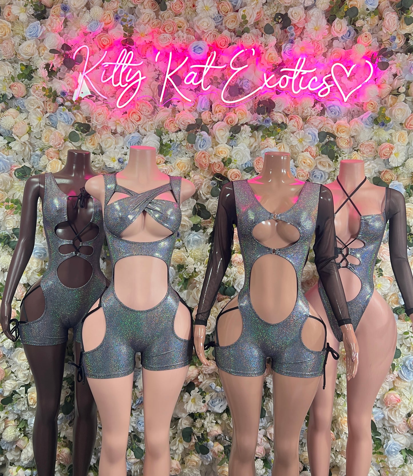 Bartender Outfits - Chrome Metallic Bodysuit