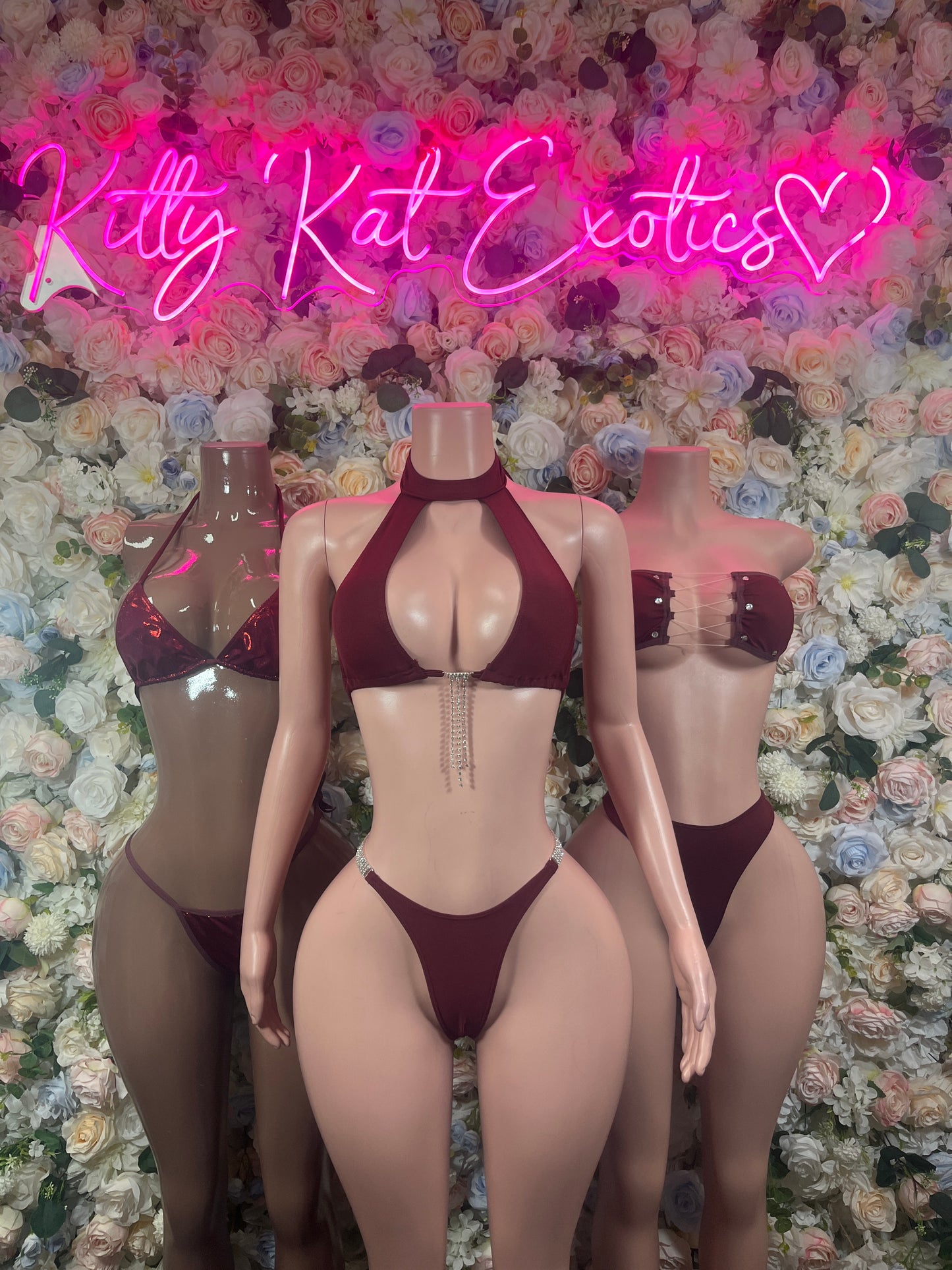 Festival Clothing Two Piece Burgundy Bikini Dancewear Ravewear Exoticwear