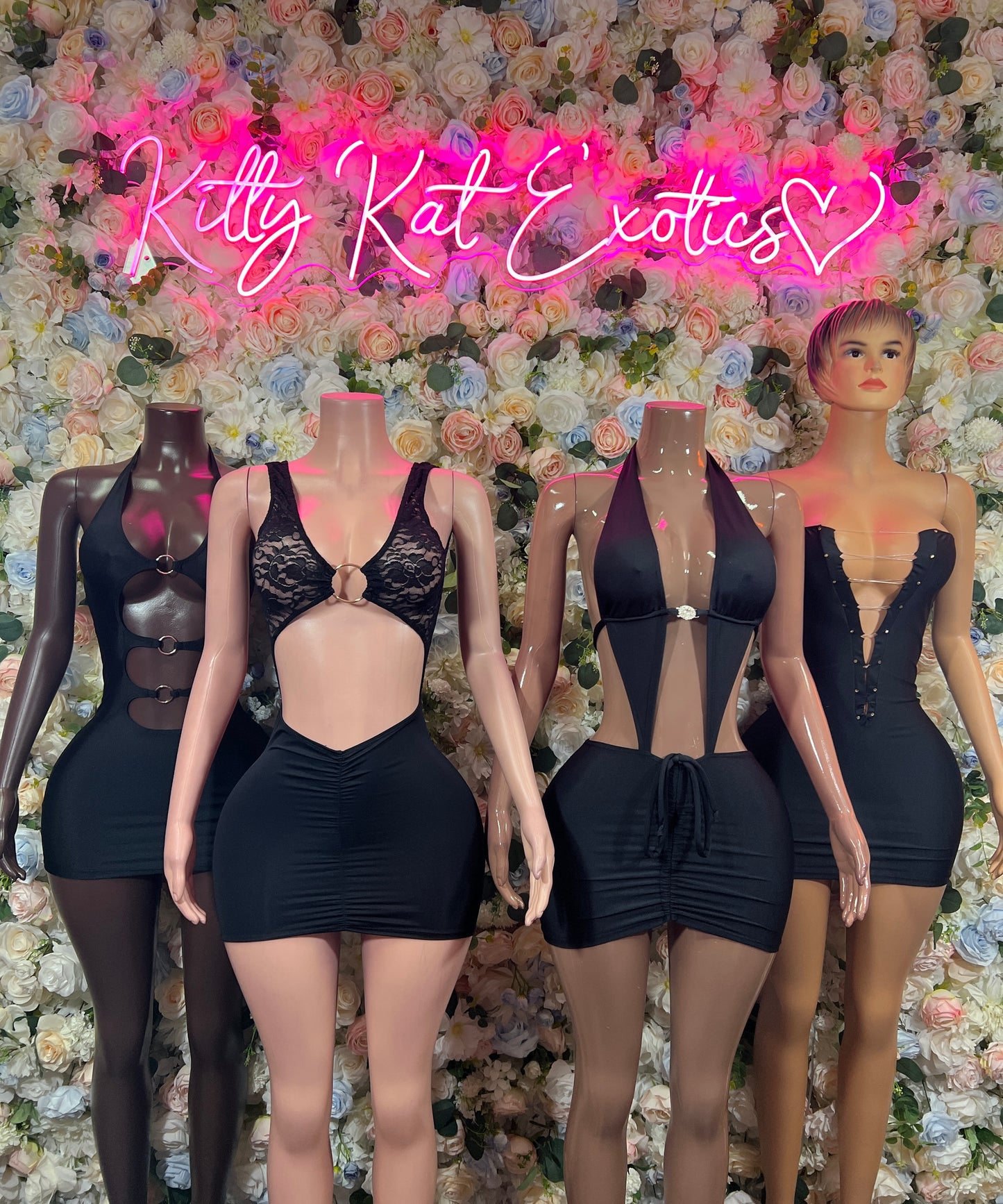 Black Dress - Date Night Club Dress | Rave Festival Exotic Dancewear Clubwear Bottle Girl Ravewear