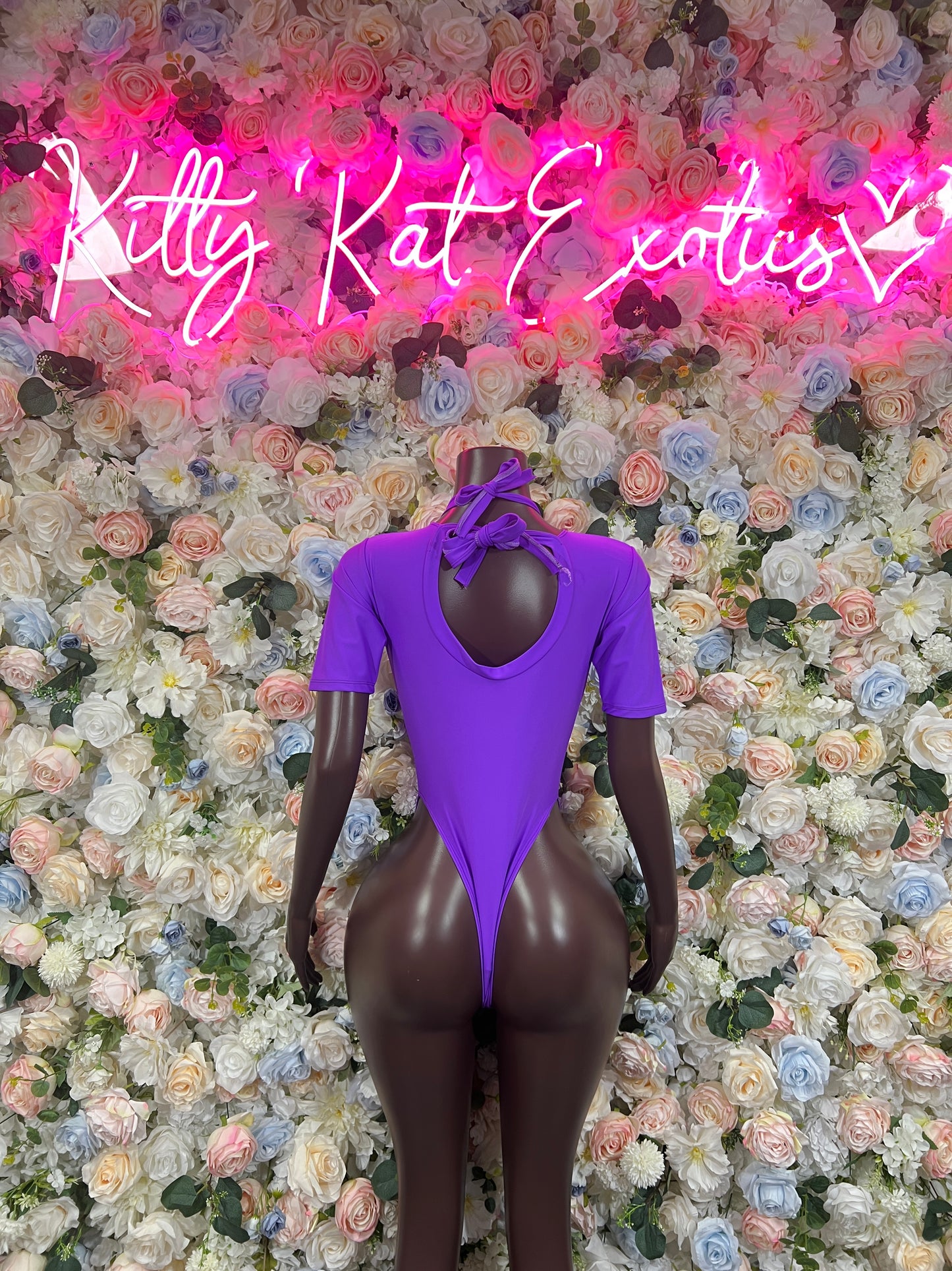 Bottlegirl - Exotic Dancewear Purple One Piece - Rave Outfit Sexy for Performers, Events, or Special Occasions
