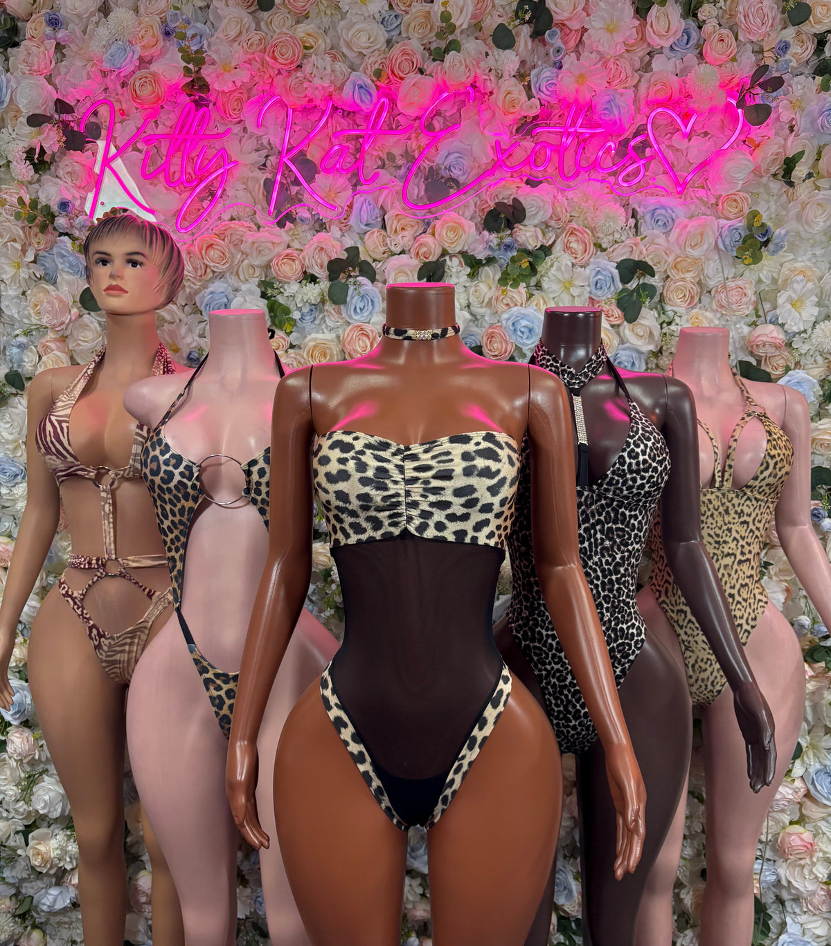 Leopard Print Catsuit Bodysuit, Rhinestone Choker Dancewear, Animal Print Rave Outfit,
