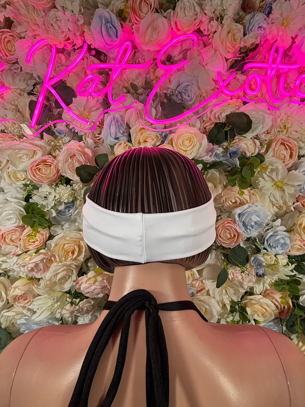 Rave Headband, White Festival Hair Accessory, Stretch Spandex Head Wrap, EDM Outfit Accessory, 90s Clubwear Headband