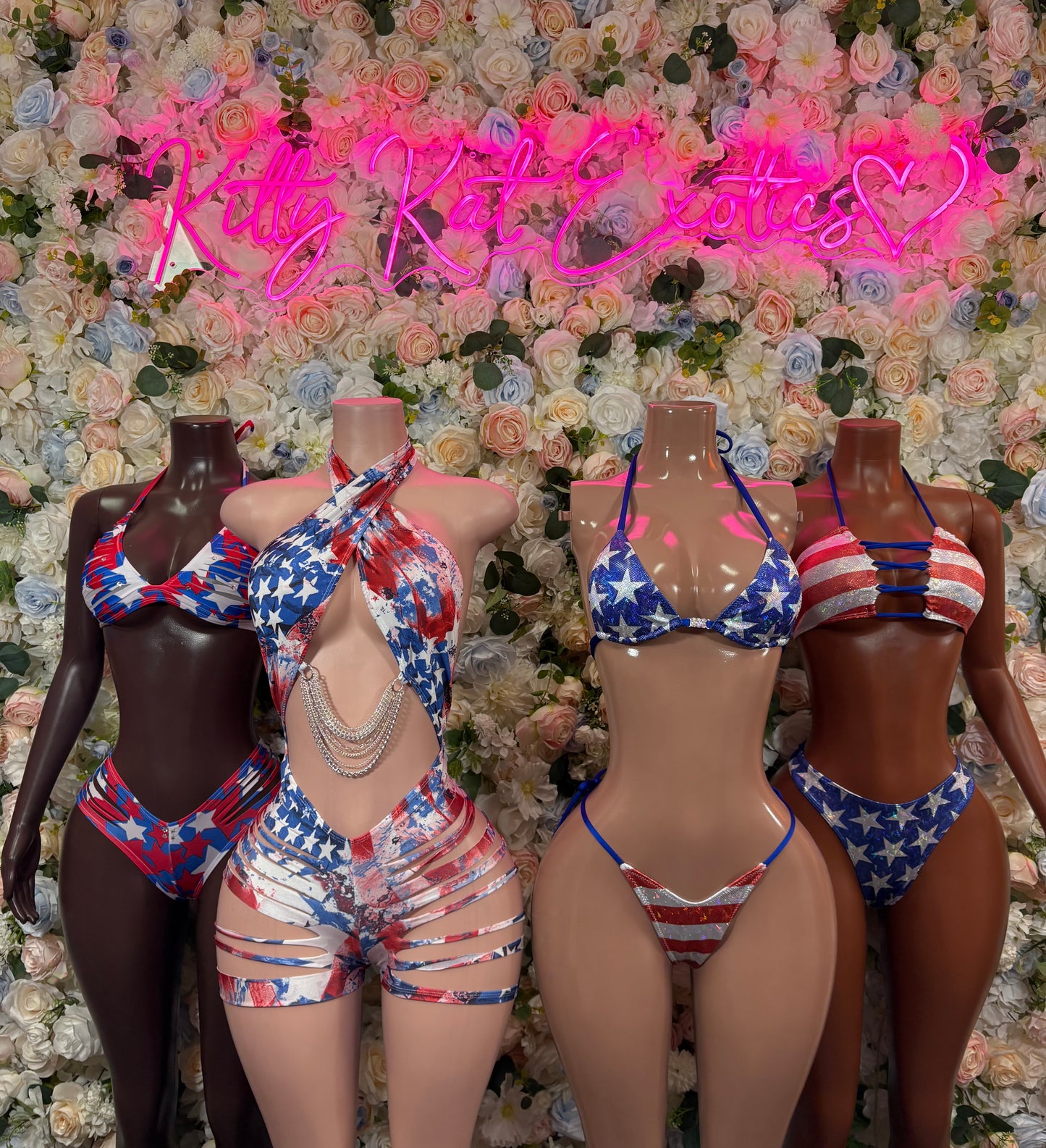4th of a July American Flag Stars One-Piece Bodysuit– Patriotic Bartender
