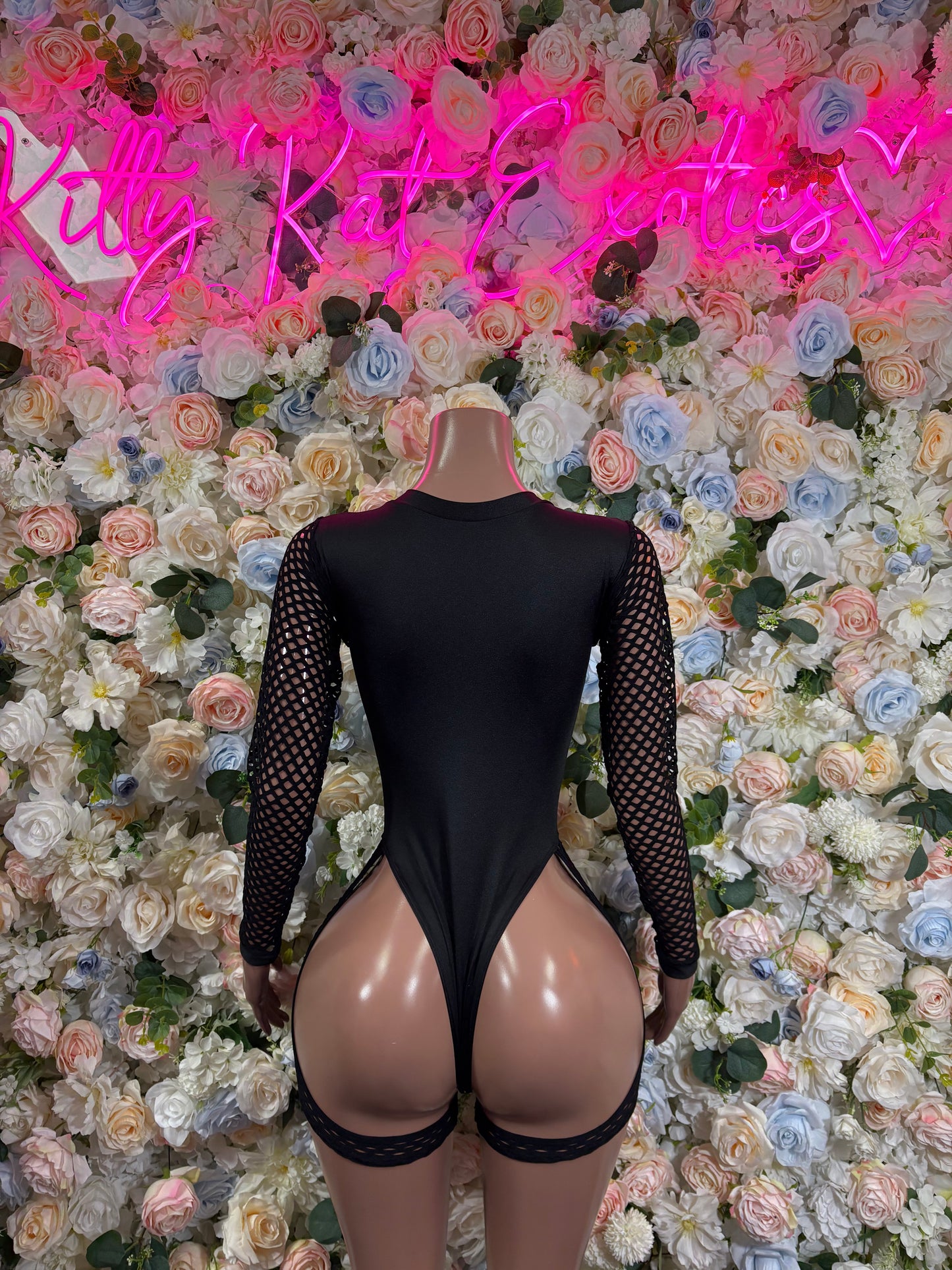 Bottlegirl Outfit Black Bodysuit - One Piece Bartender Outfit, EDM Dancewear, Party Clubwear