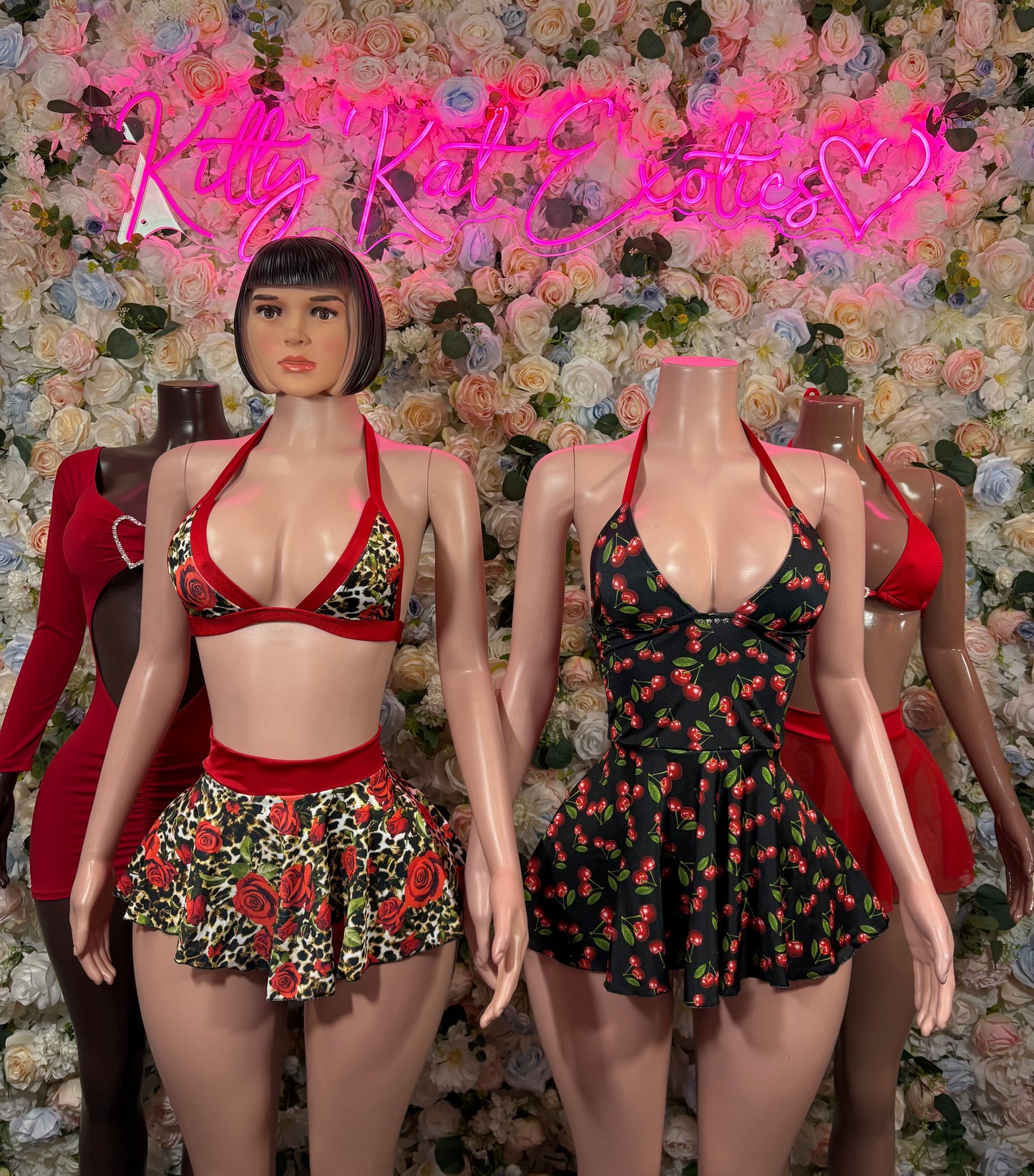 Rose Print Dress - Exotic Dancewear