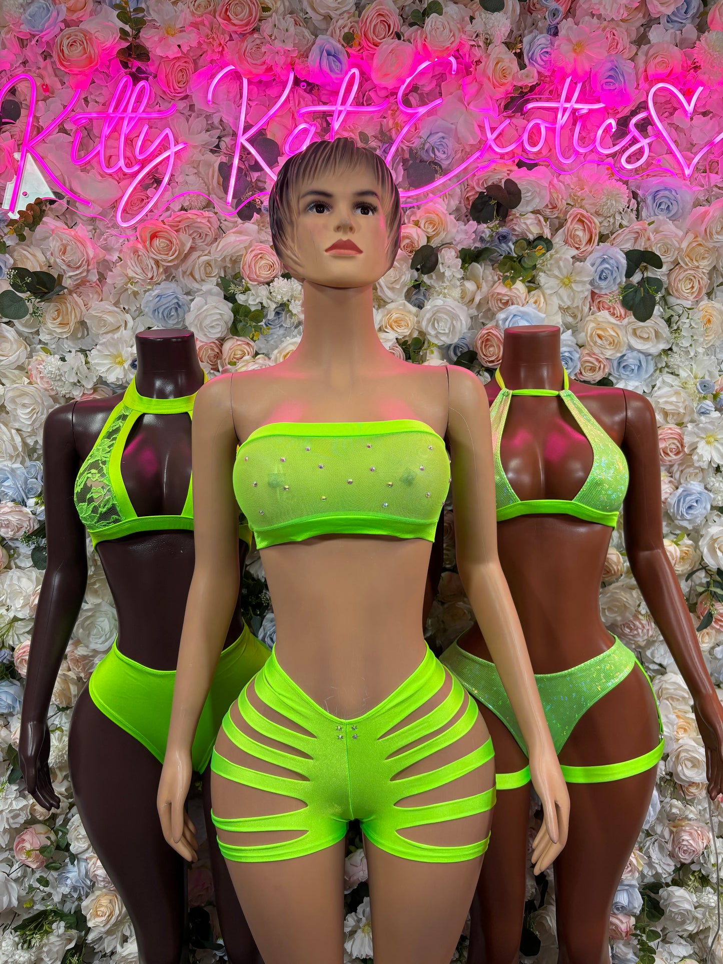 Ravewear Bodysuit Neon Green Two-Piece