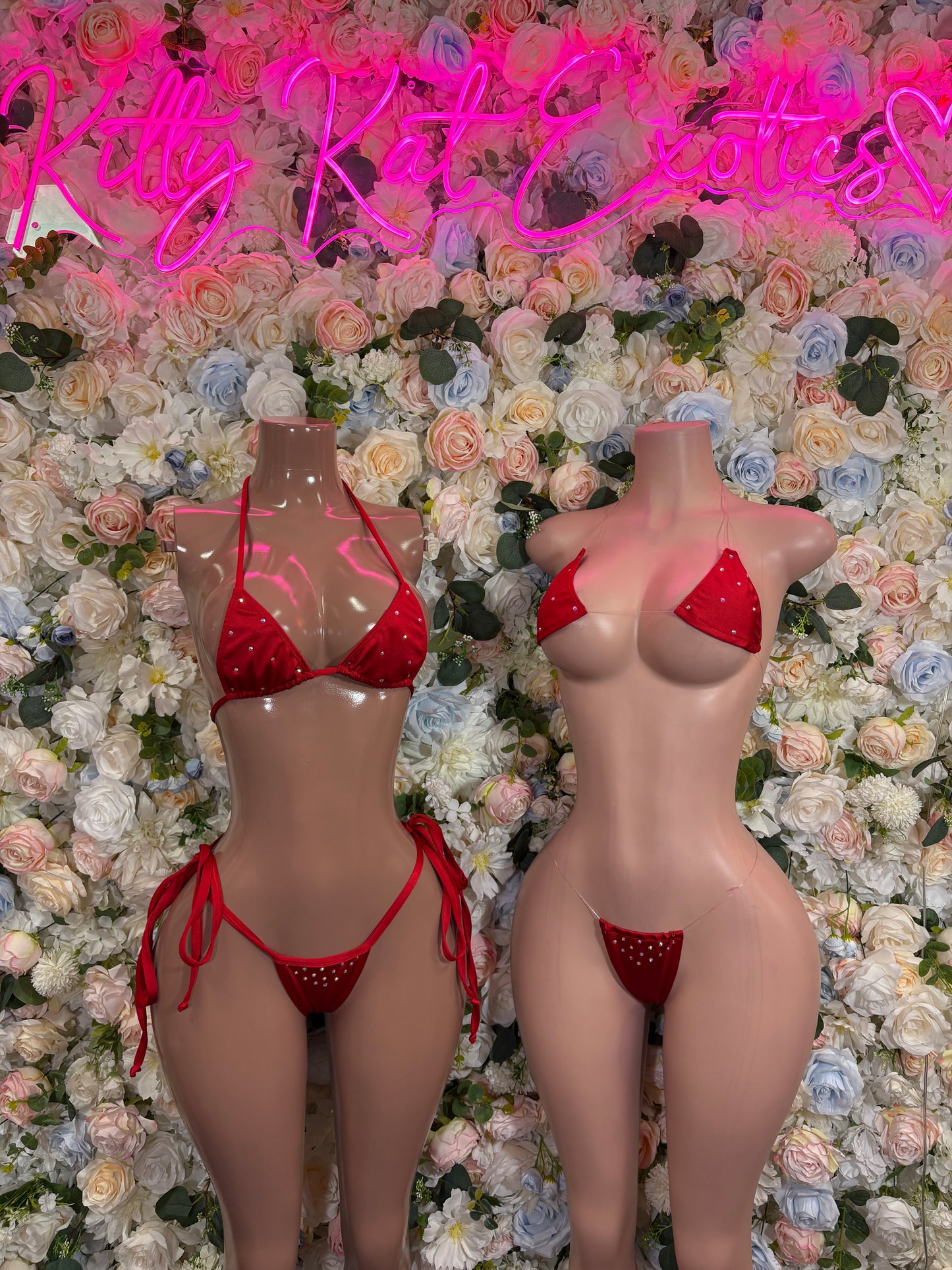 Red Bikini Set Rave Outfit Festival Swimwear Ravewear