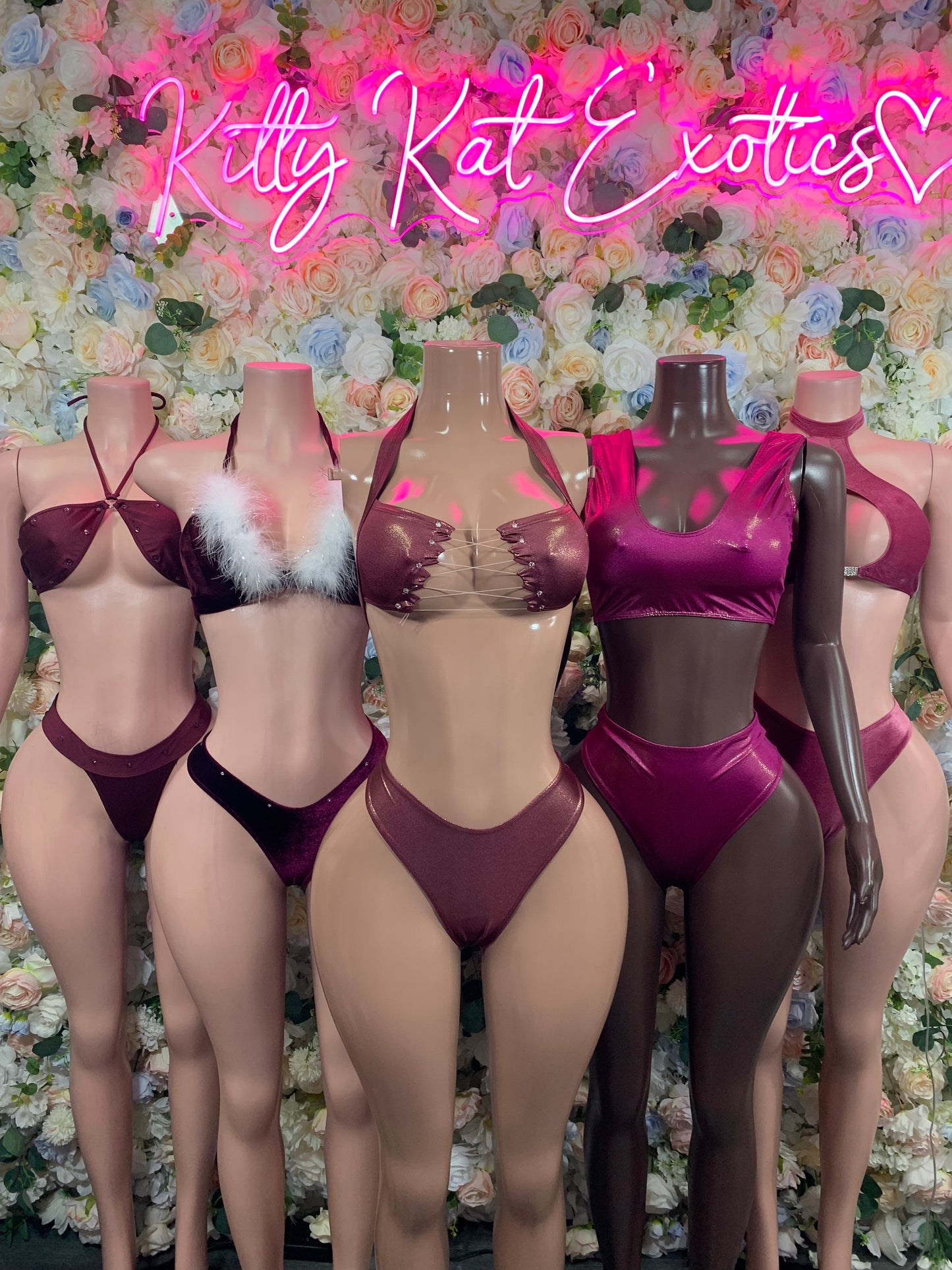 Burgundy Two Piece Rave Outfit, Rave Festival Wear