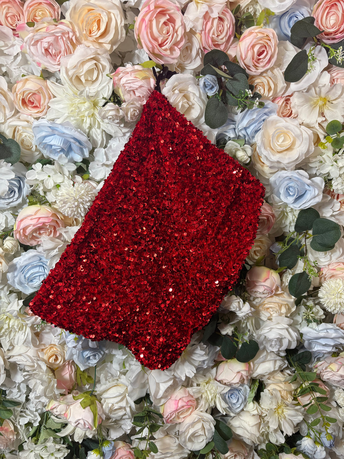 Red Sequence Money Bag