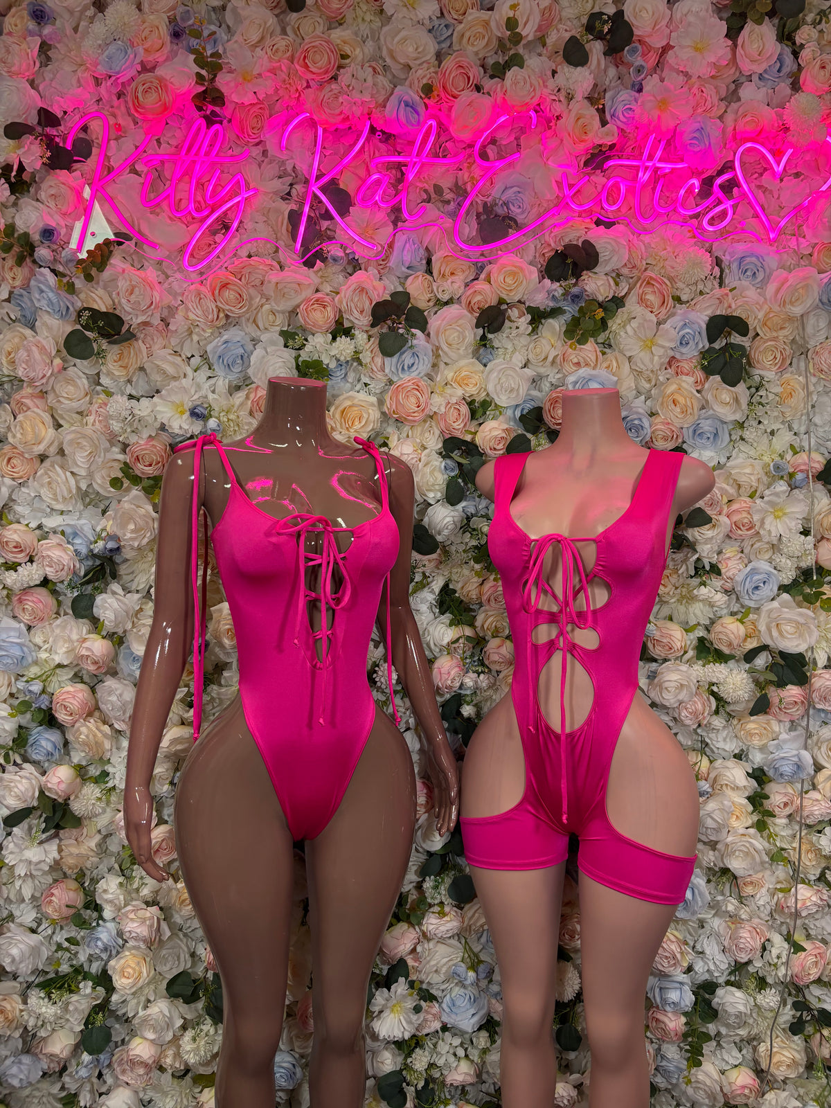 Pink Bottlegirl Bodysuit – One Piece Exotic Dancewear, Rave Outfit & Festival Clubwear