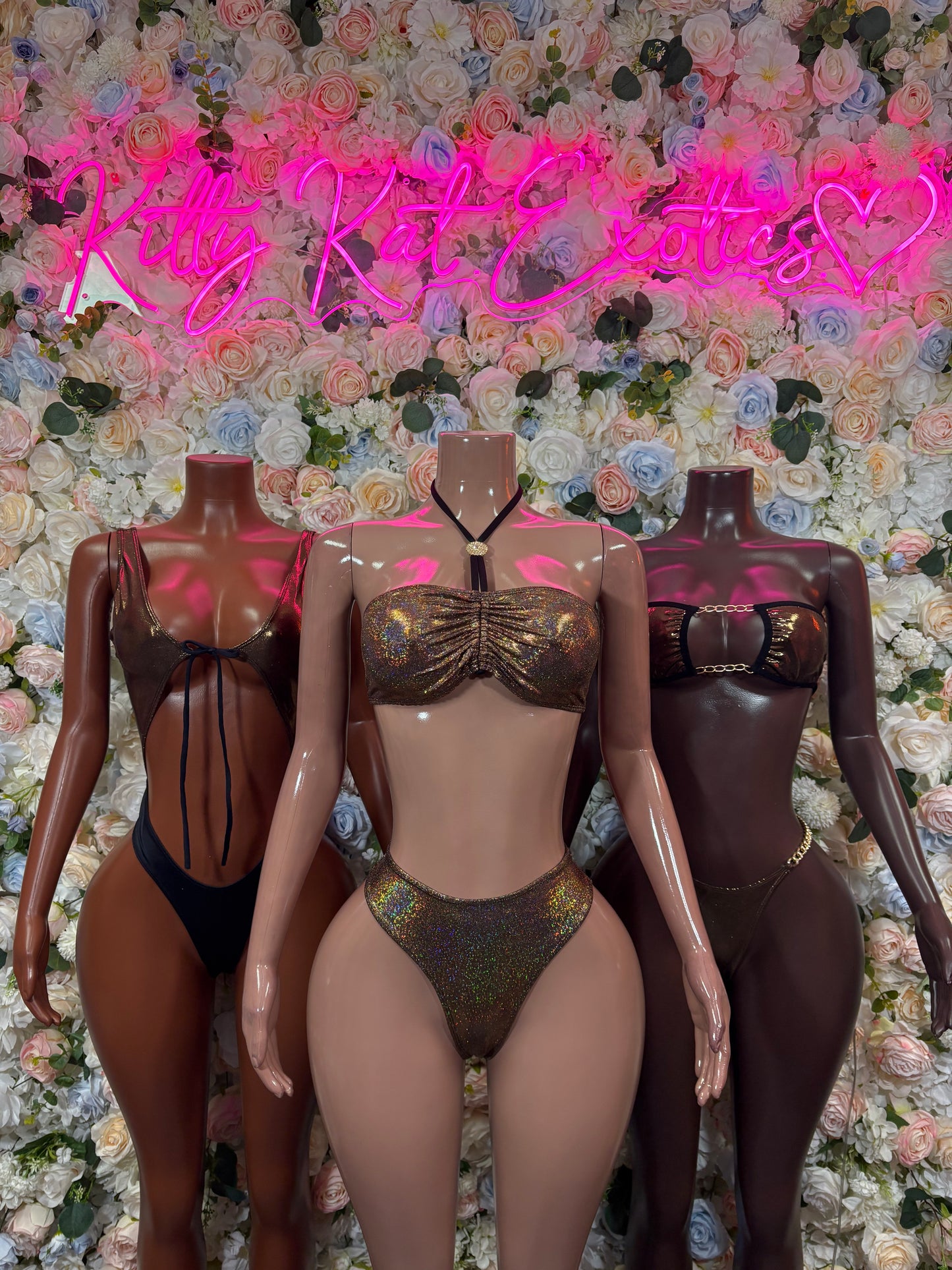 Gold Metallic Two Piece Set Rave Festival Wear - Exotic Dancewear Clubwear Bottle Girl Ravewear
