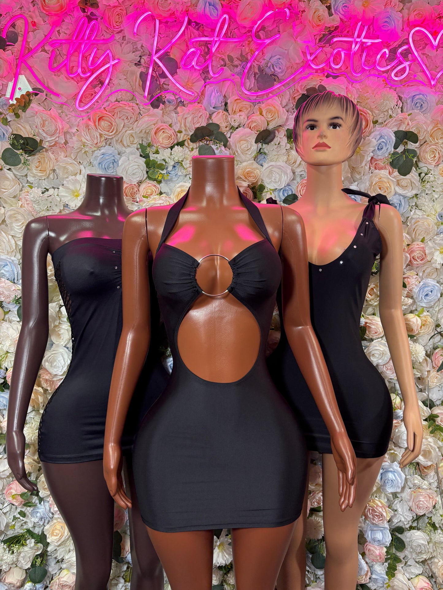 Black Dress - Sexy Date Night Club Dress | Rave Festival Exotic Dancewear Clubwear Bottle Girl Ravewear