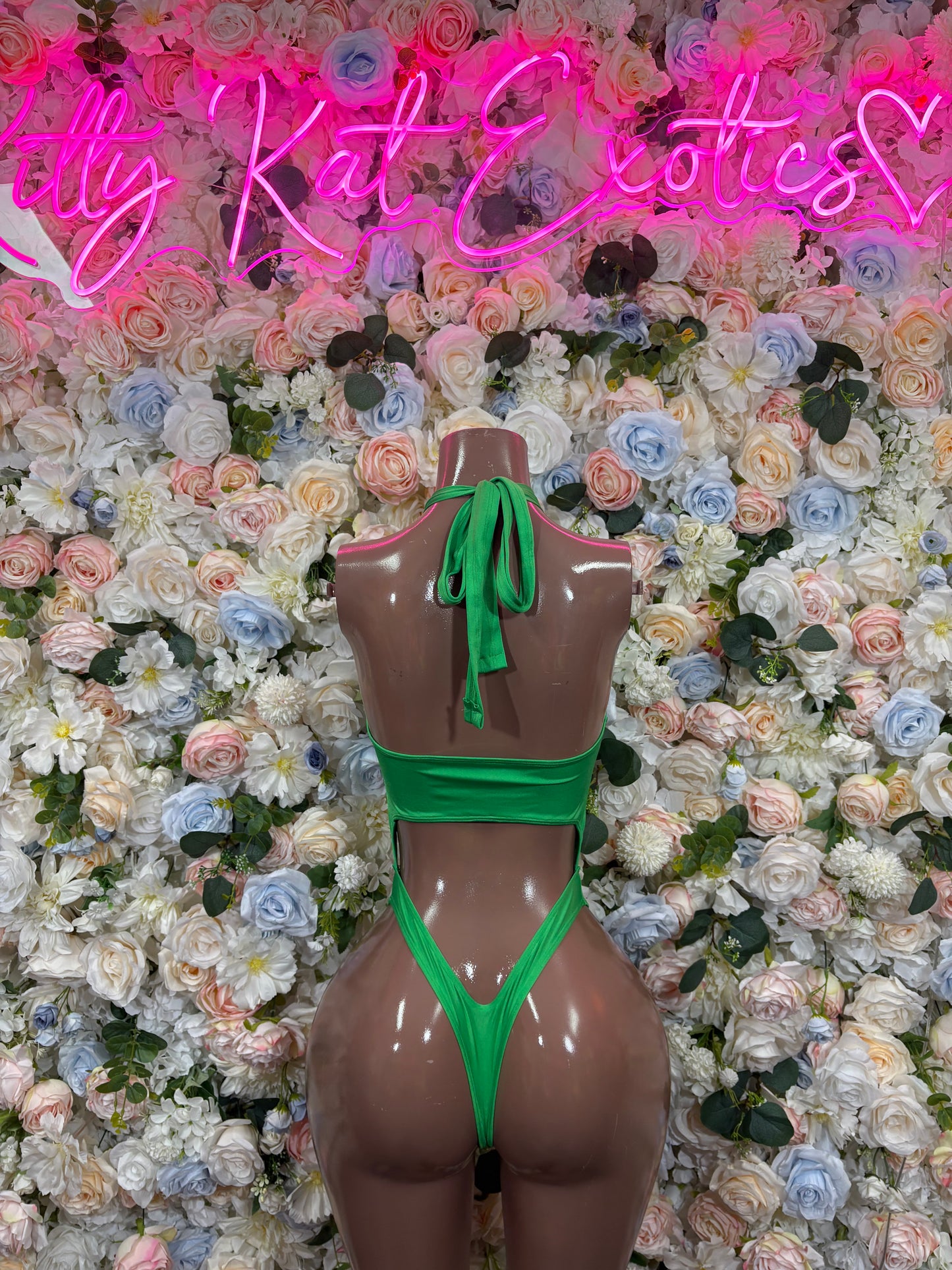 Green Bartender Bottlegirl Bodysuit Exotic Dancewear