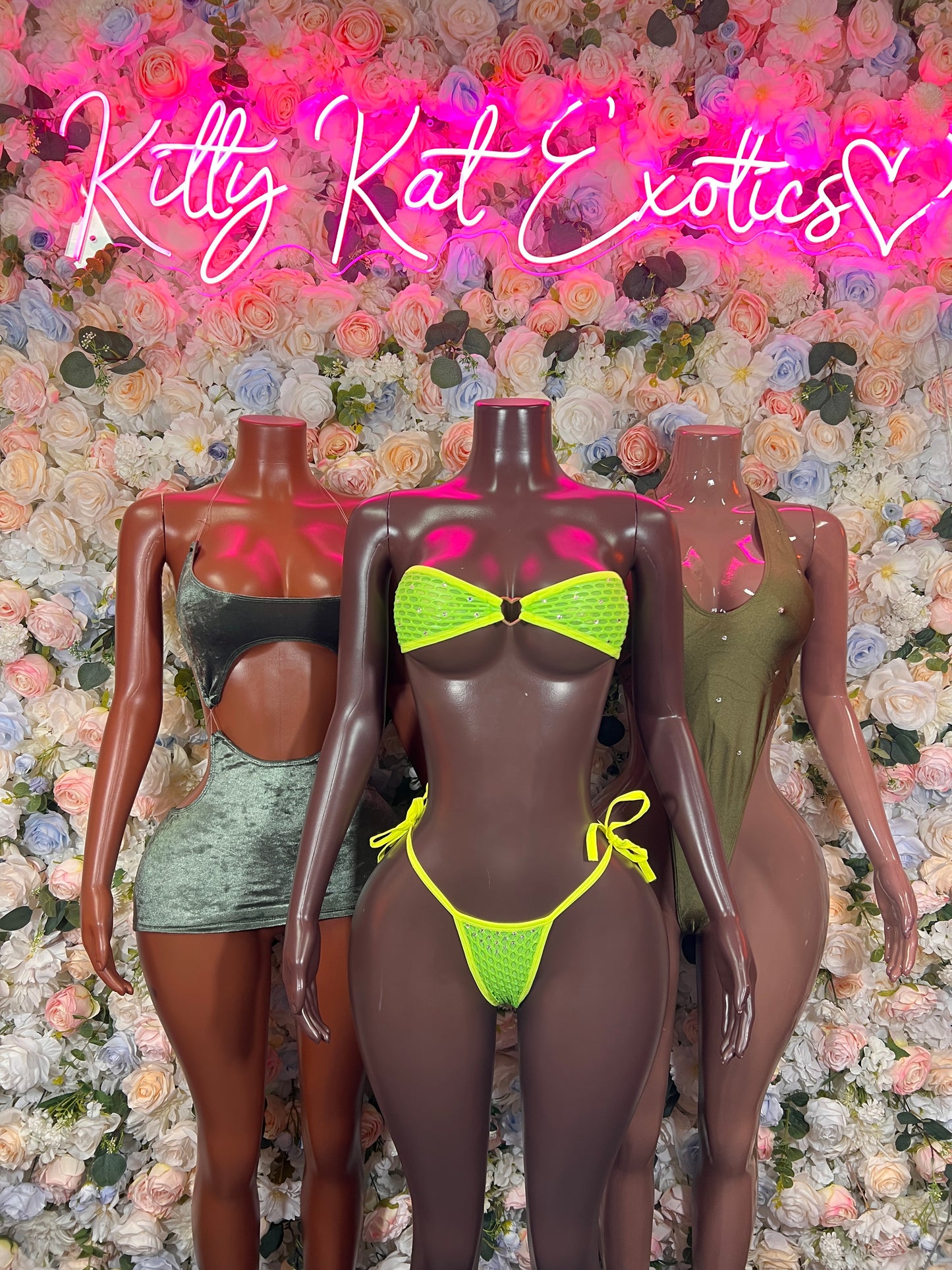 Exotic Dancewear One Piece Olive Green - Rave Outfi, Sultry Clubwear , Bold Performance Outfit, Bartender