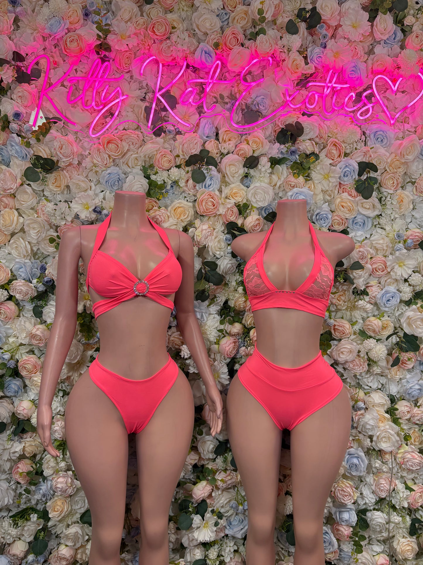 Coral Two Piece Exotic Dancewear Rave Festival Outfit
