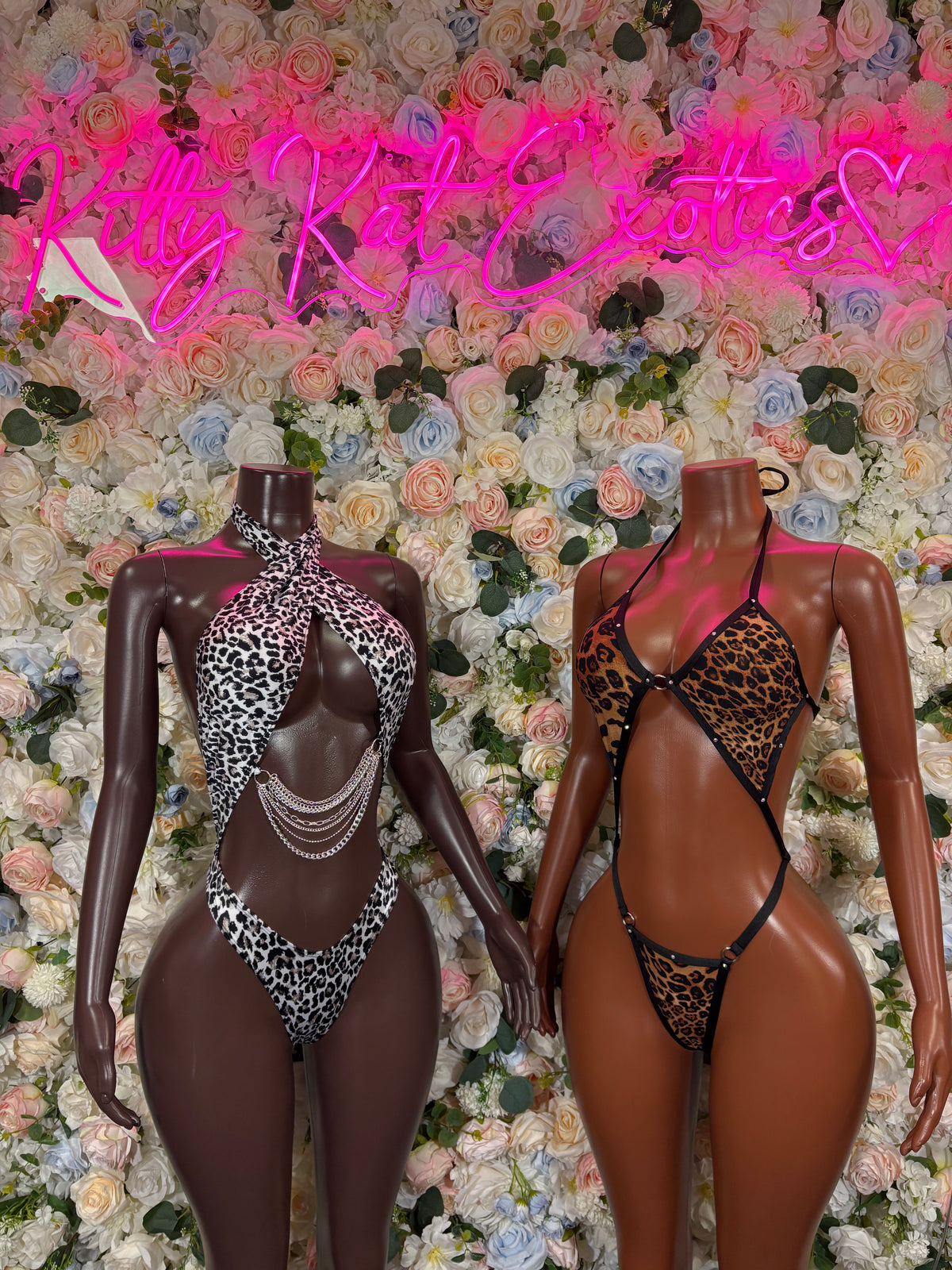 Exotic Dancewear - One Piece Leopard Print Slingshot Festival Outfit, EDM Dancewear, Party Clubwear