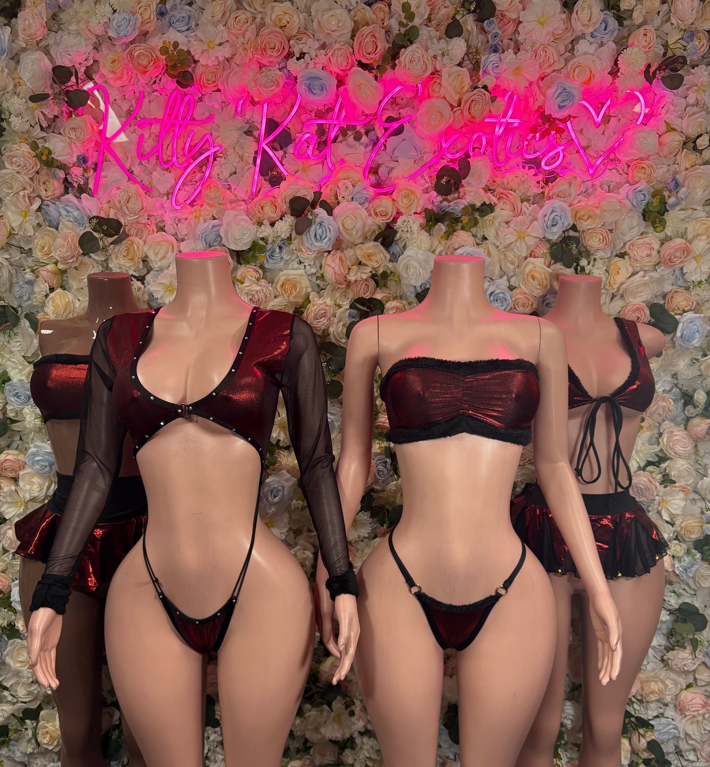 Christmas Two Piece Bikini Set - Holiday Design | Exotic Dancewear for Performers, Bottlegirl Bartender