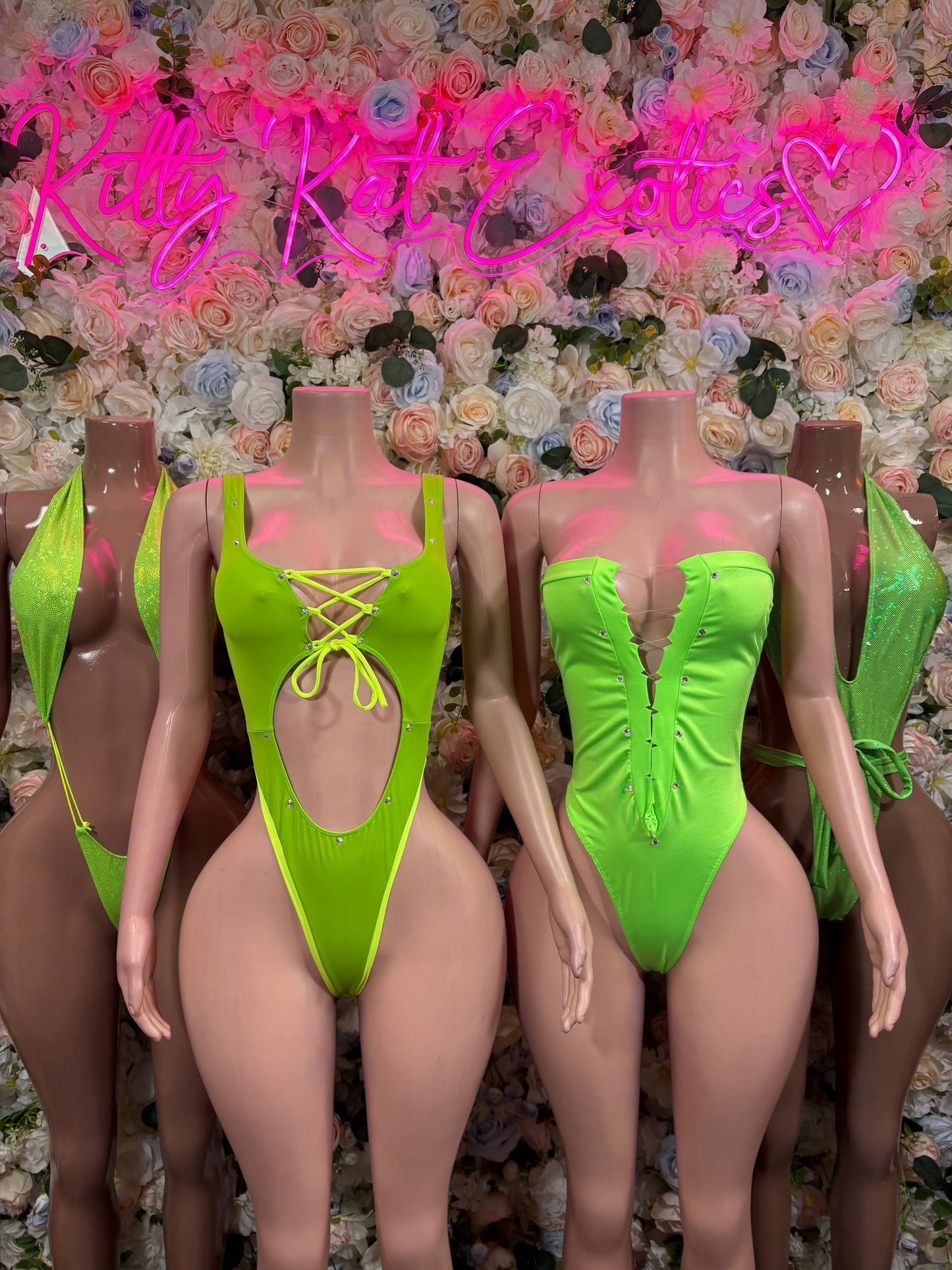 Ravewear Neon Green Bodysuit - Exotic Dancewear for Performers, Raves, & Festival Clothing