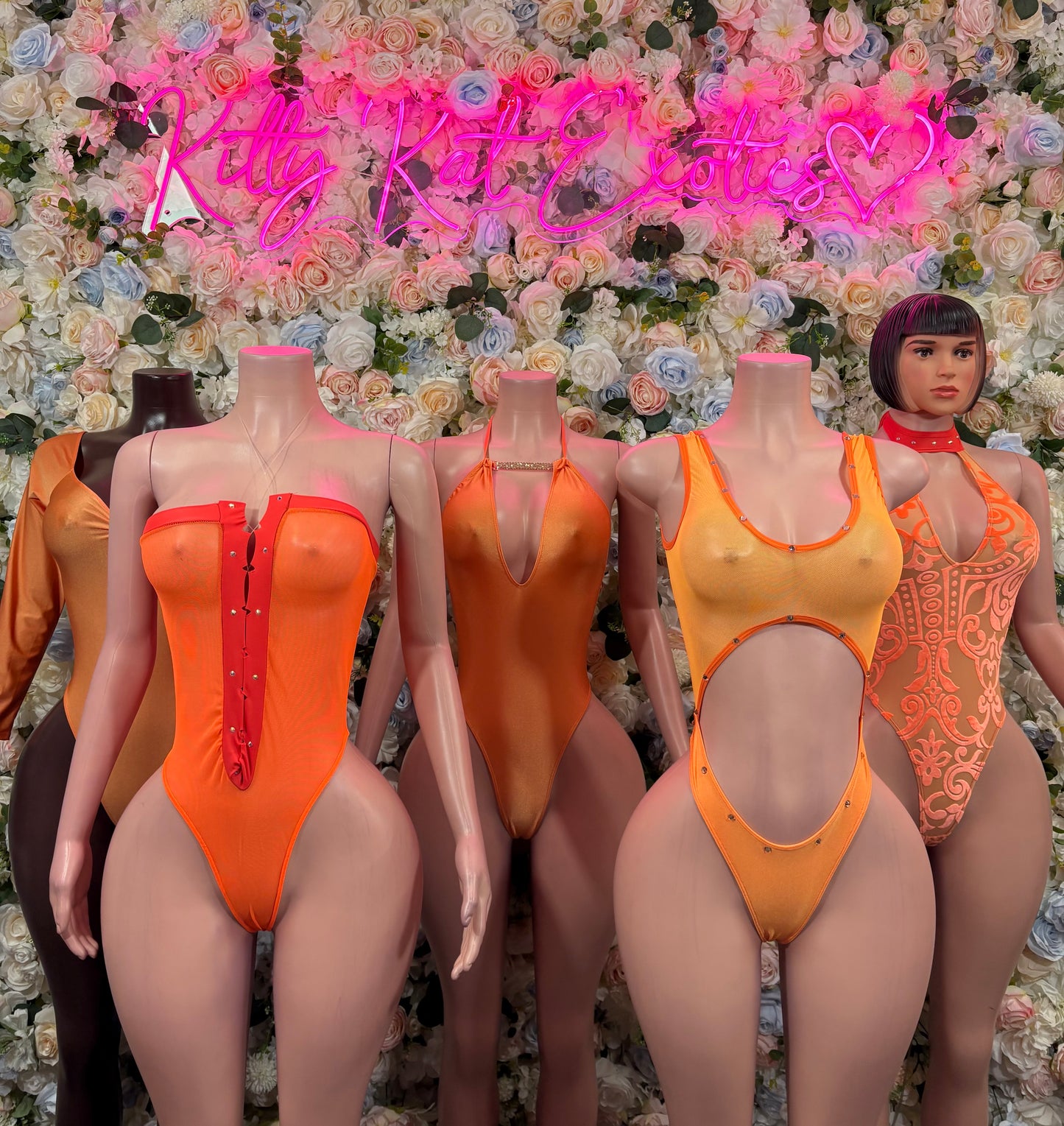Orange One-Piece Bodysuit – Summer Festival & Rave Wear Dancewear