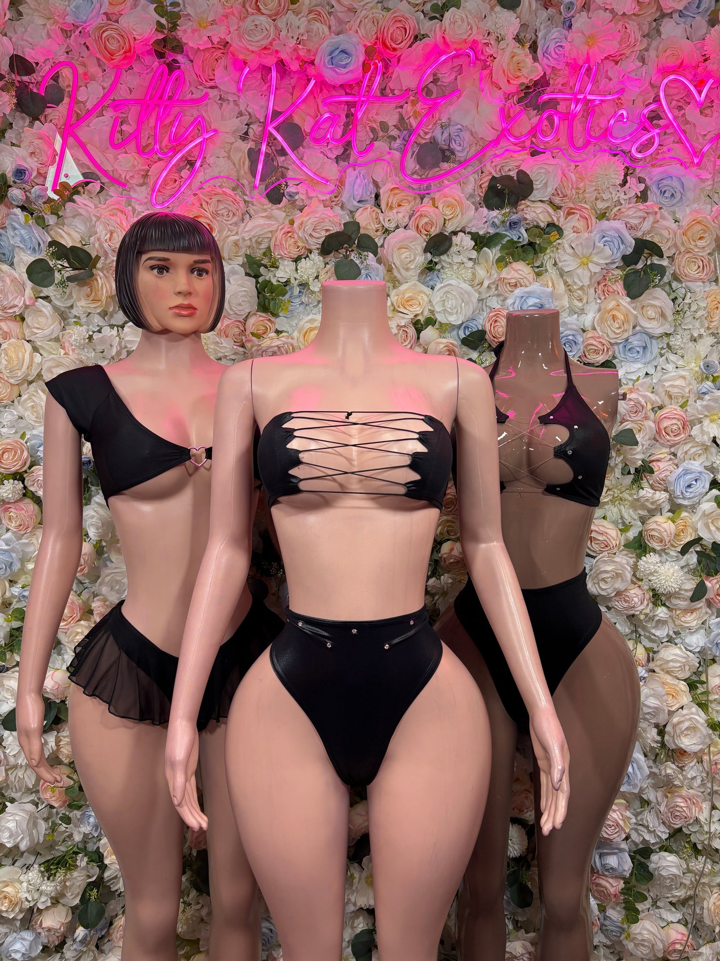 Women’s Dancewear Black Two Piece Set Festival Rave Outfit Clubwear