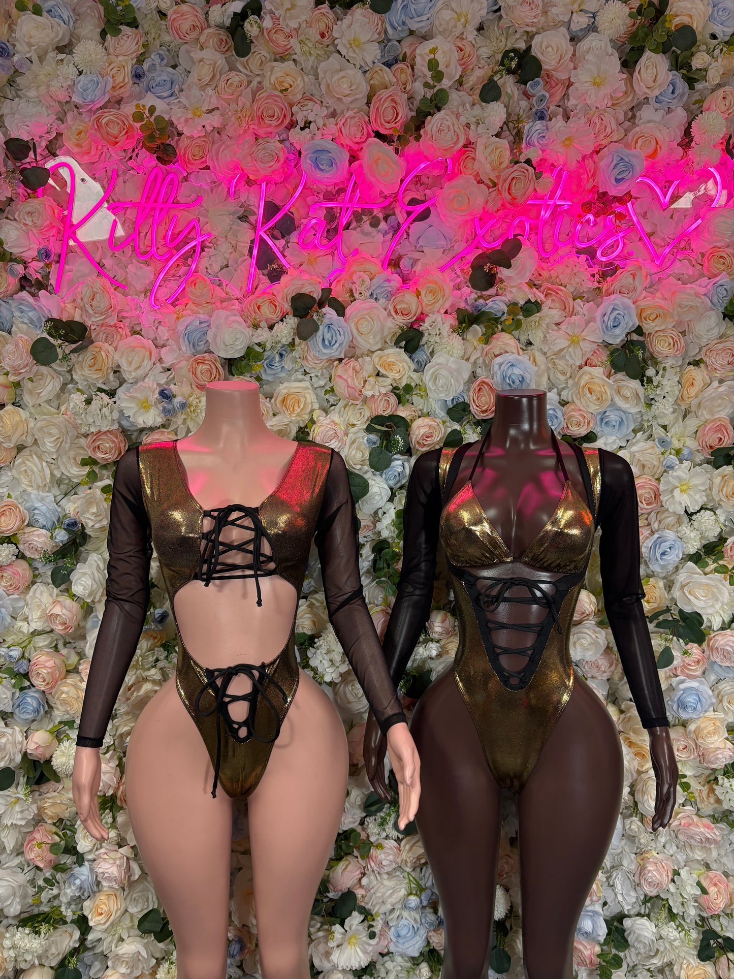 Bottlegirl Bodysuit Christmas New Years Eve Gold Metallic Bodysuit Bottle Service Bartender Outfit VIP Clubwear