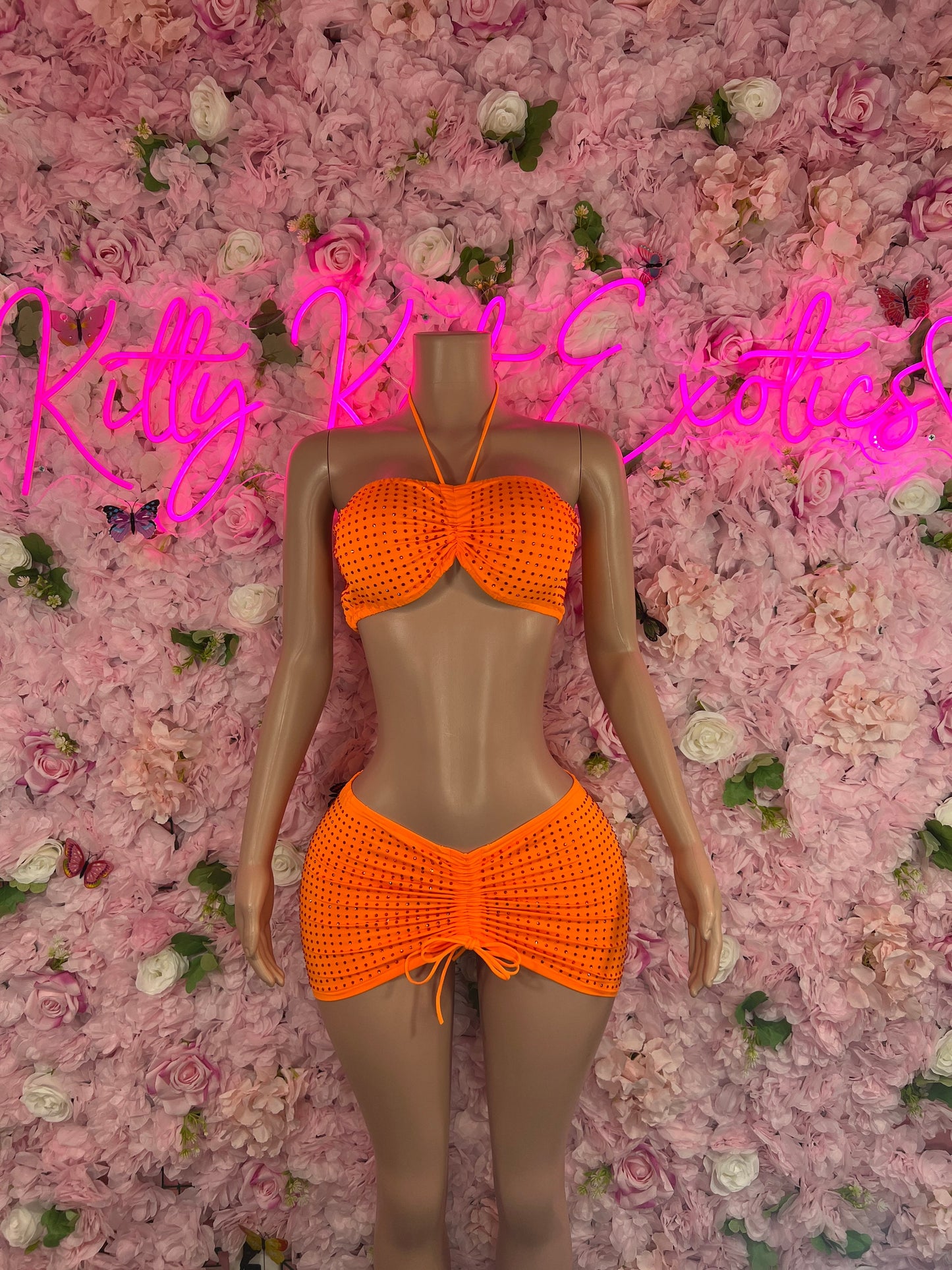 Two Piece Skirt Neon Orange