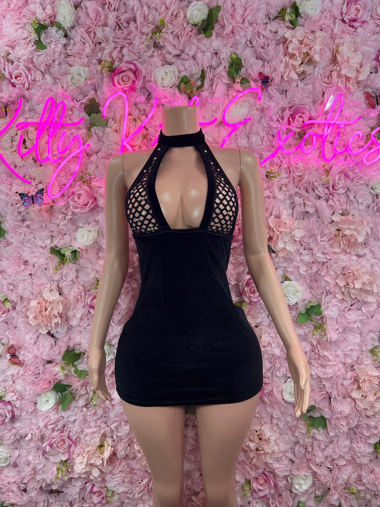 Fishnet Dress Black Sexy Clubwear for Performers, Rave, and Nightlife | Bold and Seductive Outfit Womens Clothing