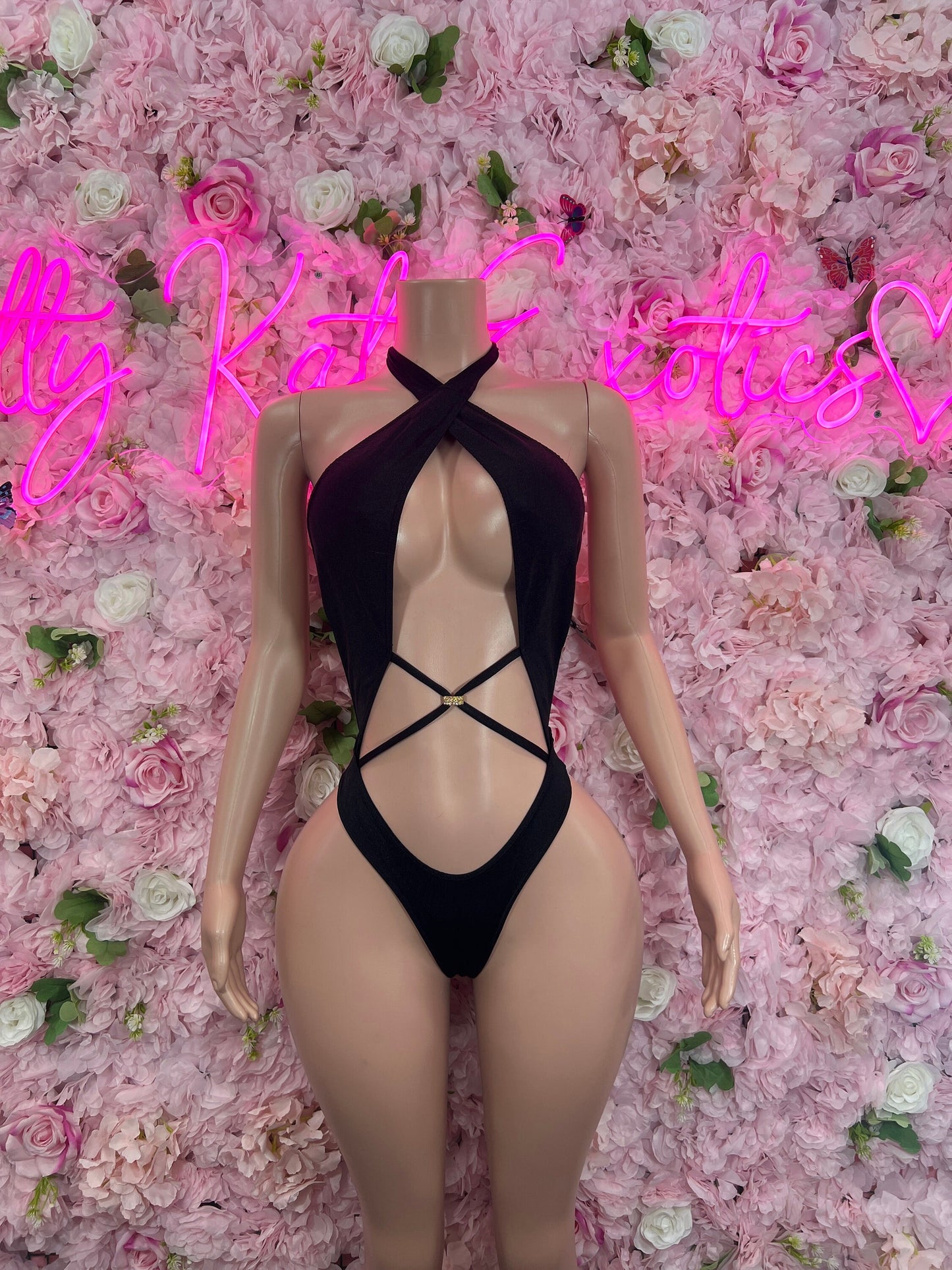 Exotic DancewearOne-Piece Black Bodysuit Exotic Dancewear for Performers, Raves, or Night Out | Bottle girl Outfits