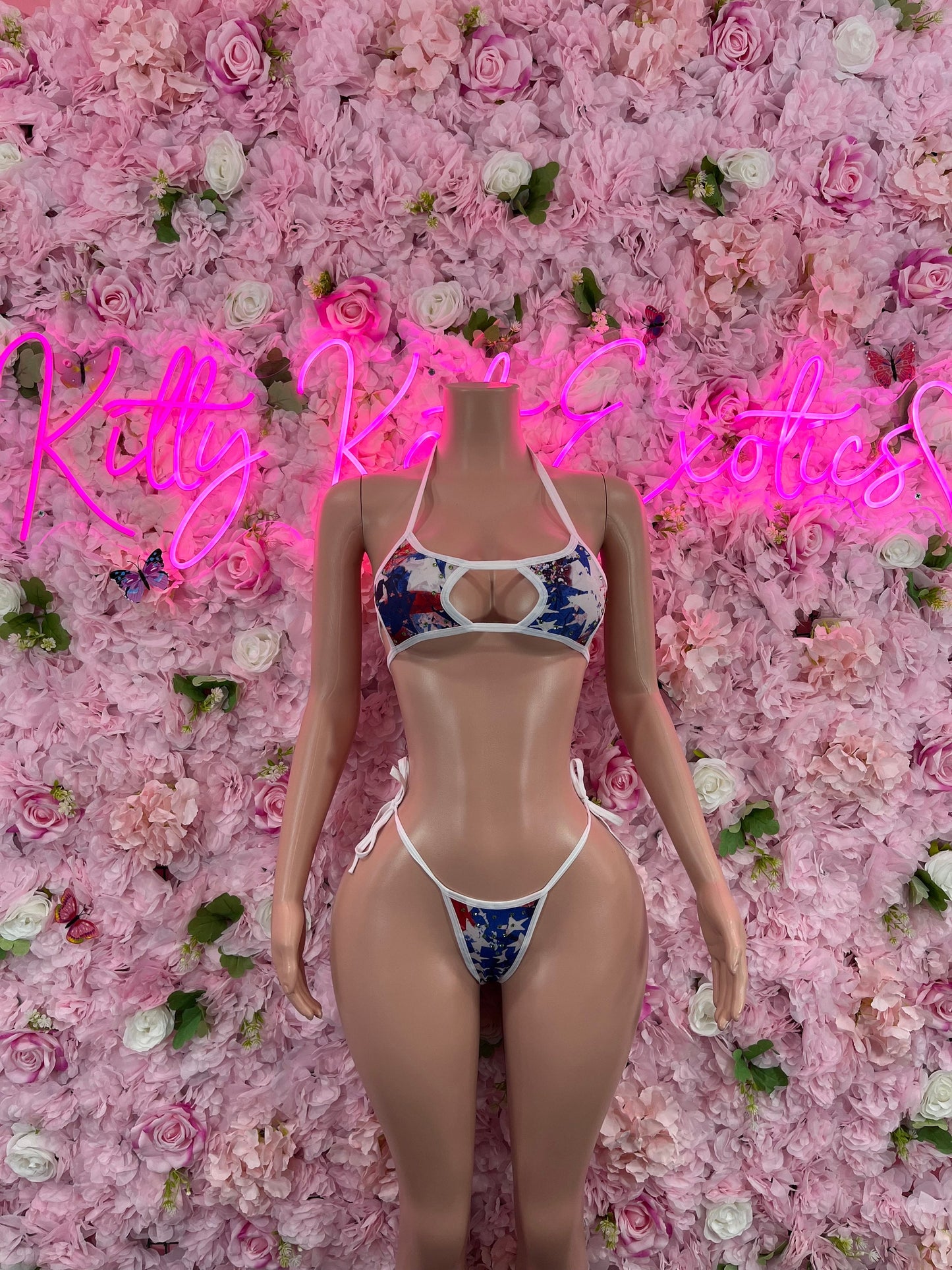 Two-Piece USA Bikini Patriotic Swimsuit for Beach, Pool Parties, or Summer Fun | Stylish and Comfortable Swimwear