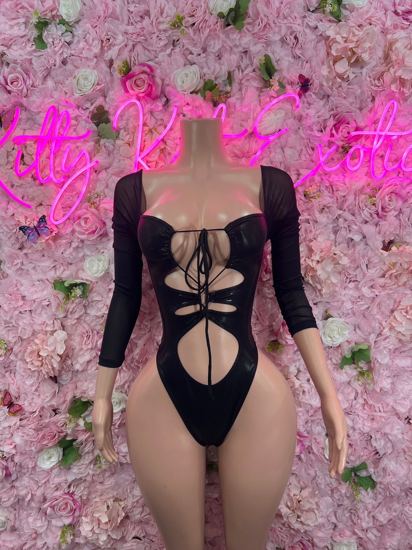 Bottlegirl One Piece Black Bodysuit Ravewear Festival wearStartender One Piece Black