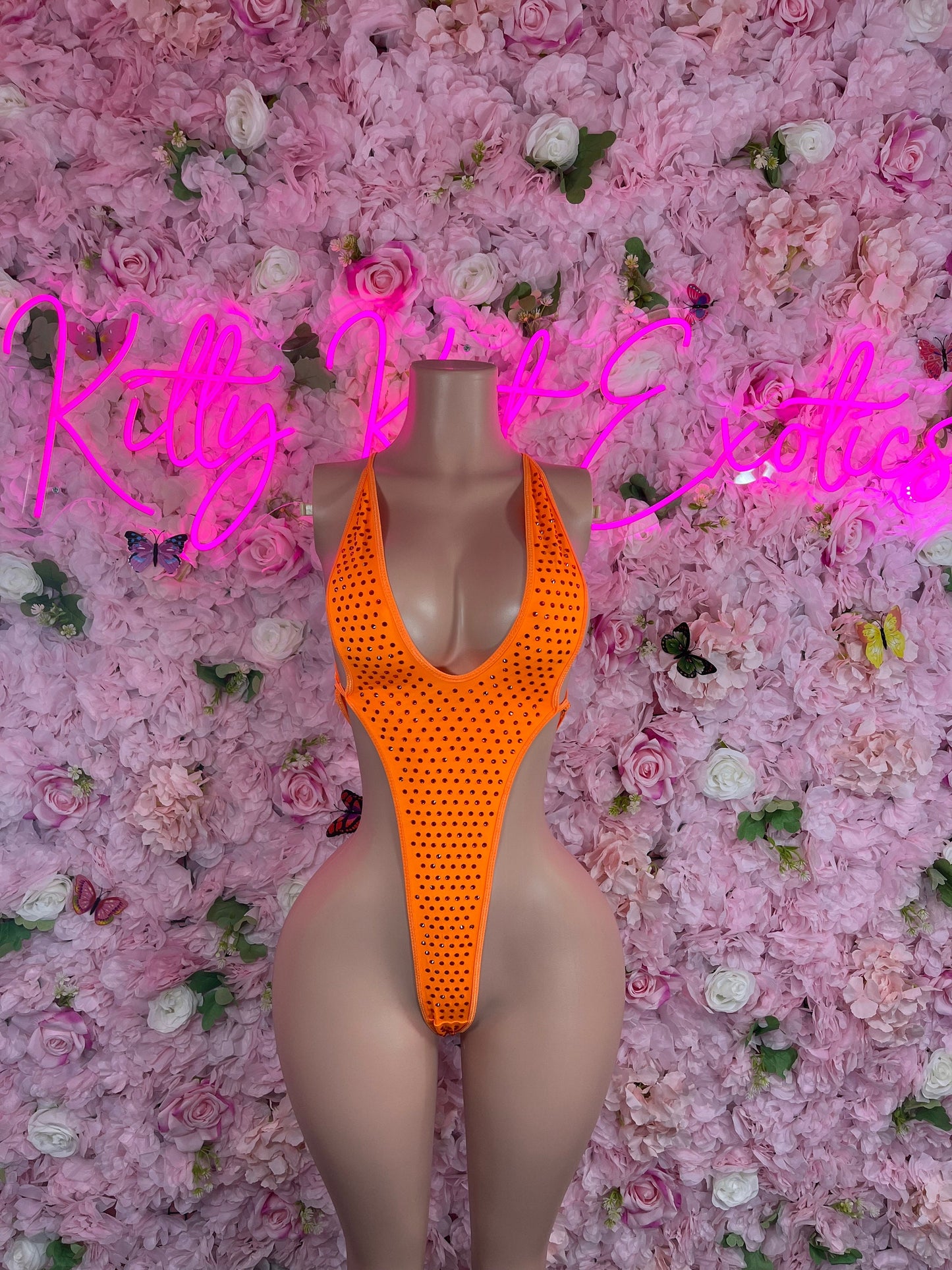 Exotic DancewearOne Piece Orange