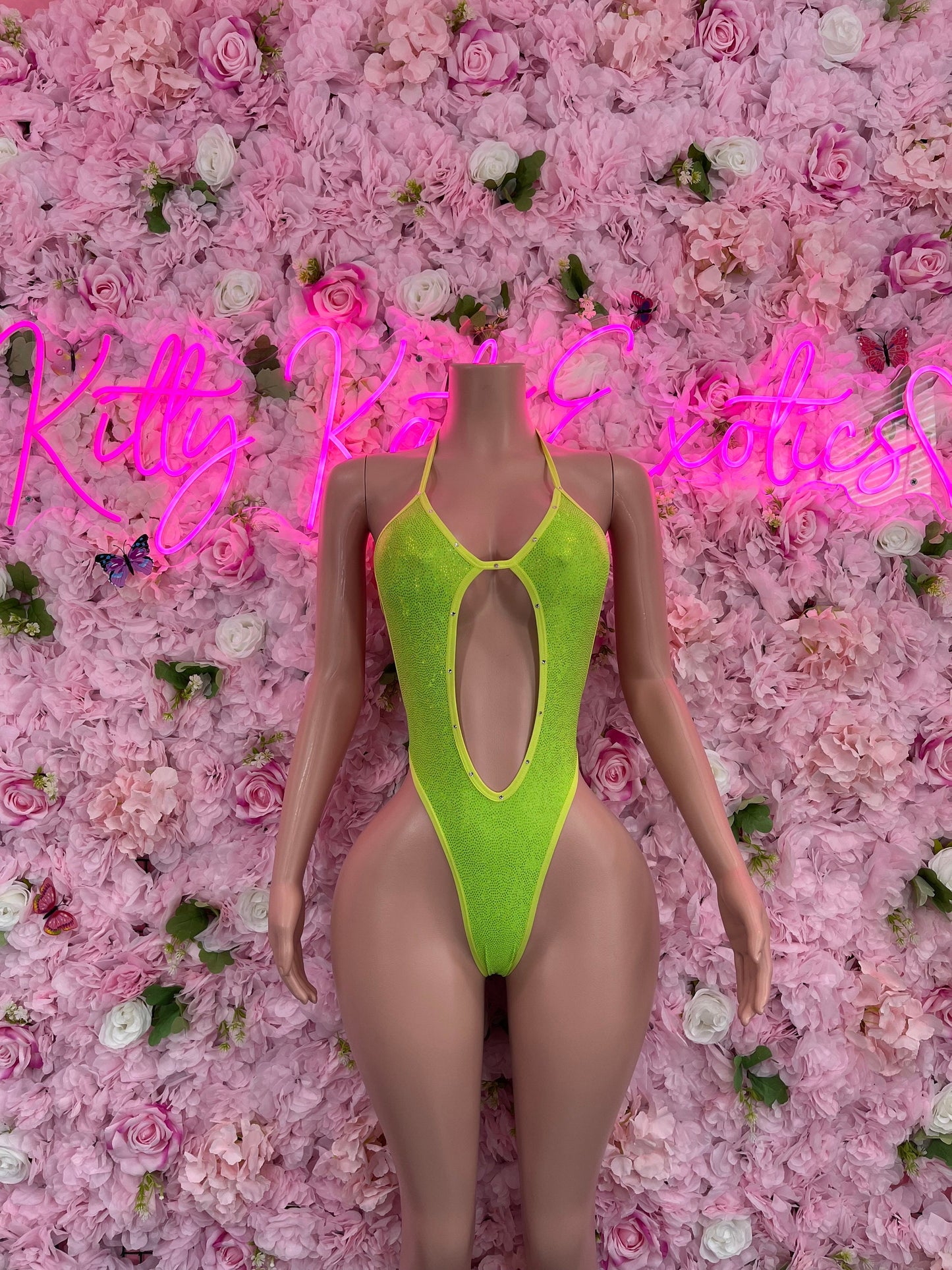 Exotic DancewearOne Piece Green