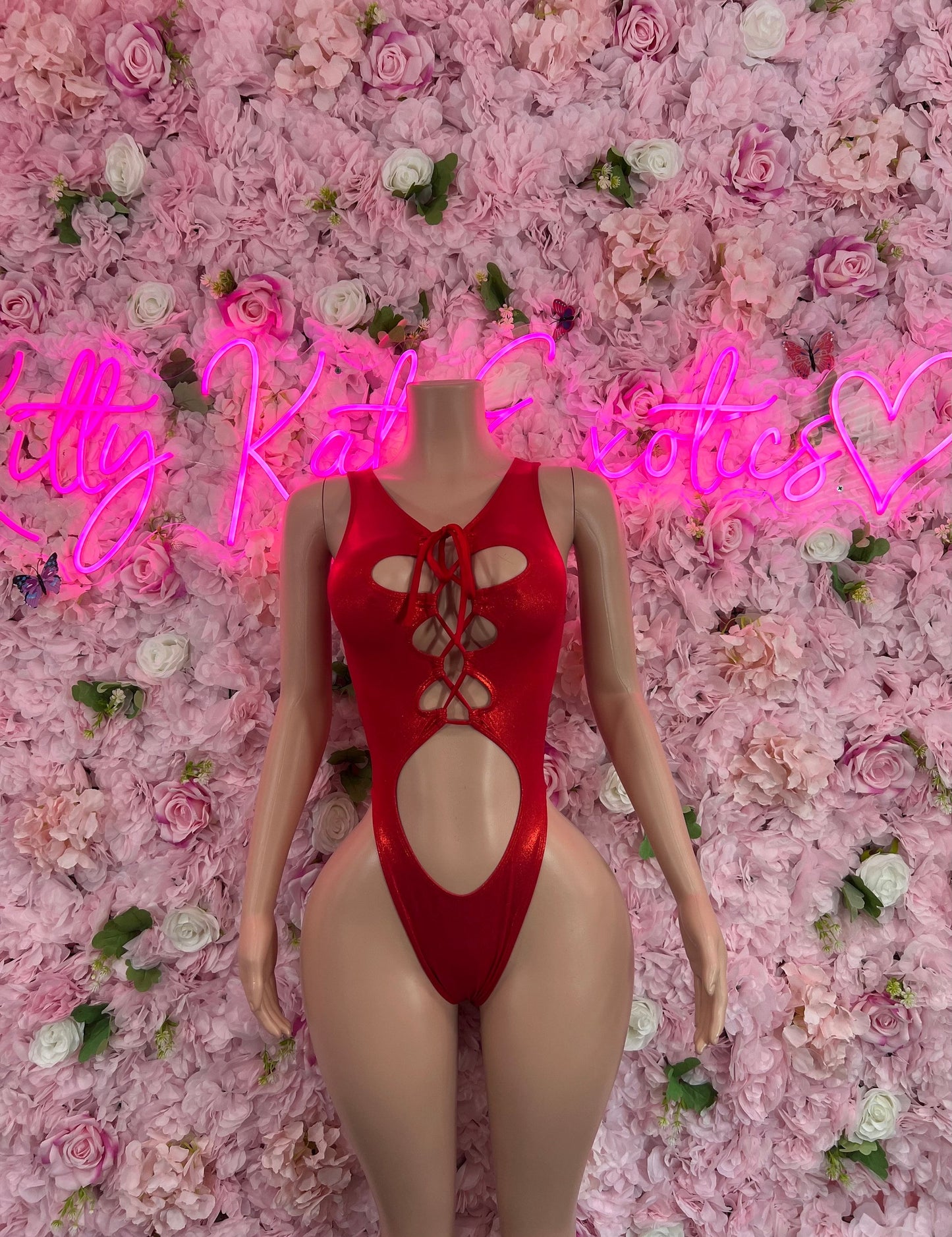 New Years Bottlegirl One Piece Red Bodysuit Bartender Outfit RavewearStartender One Piece Red