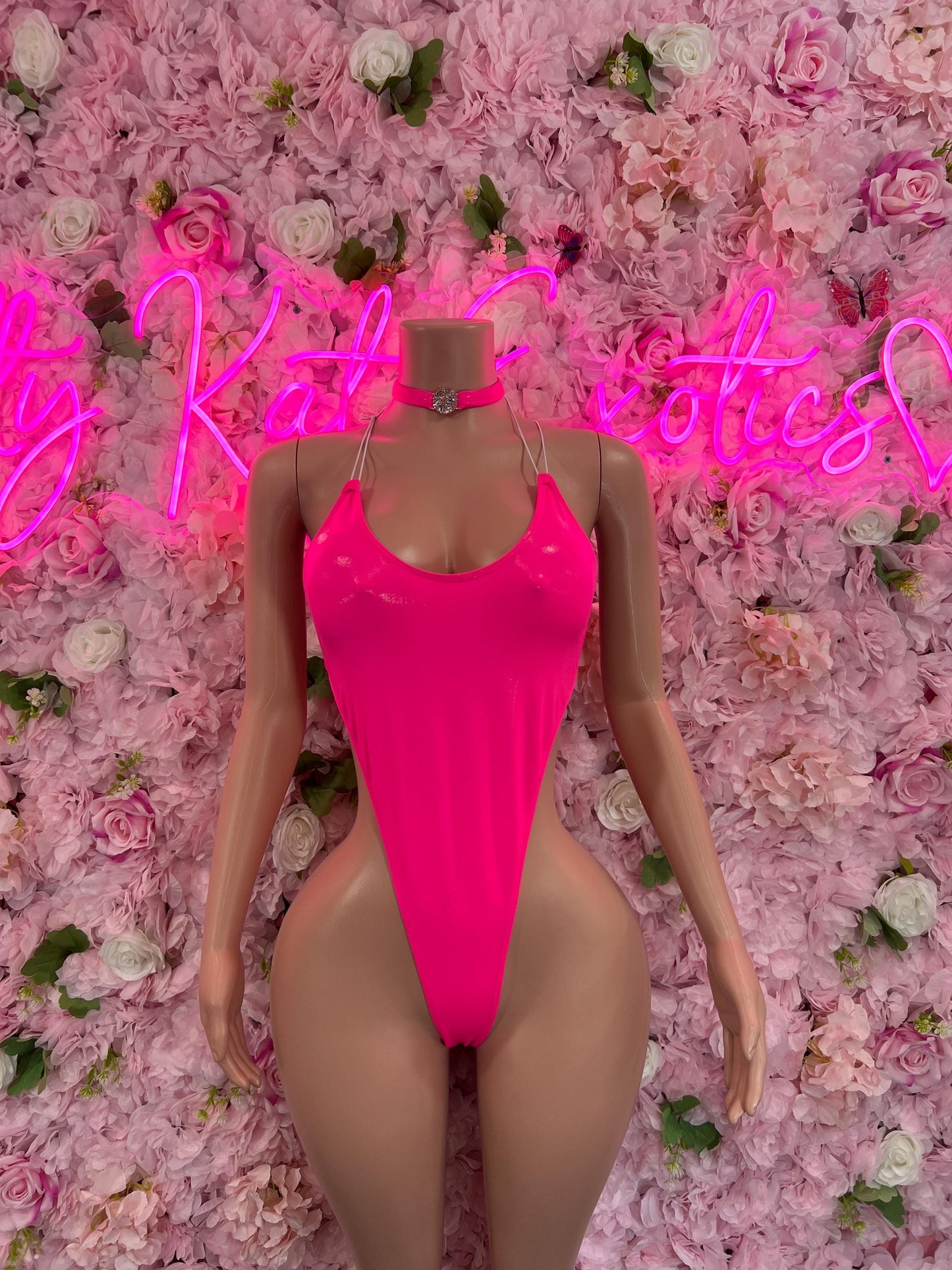 Exotic DancewearOne Piece Bodysuit Pink
