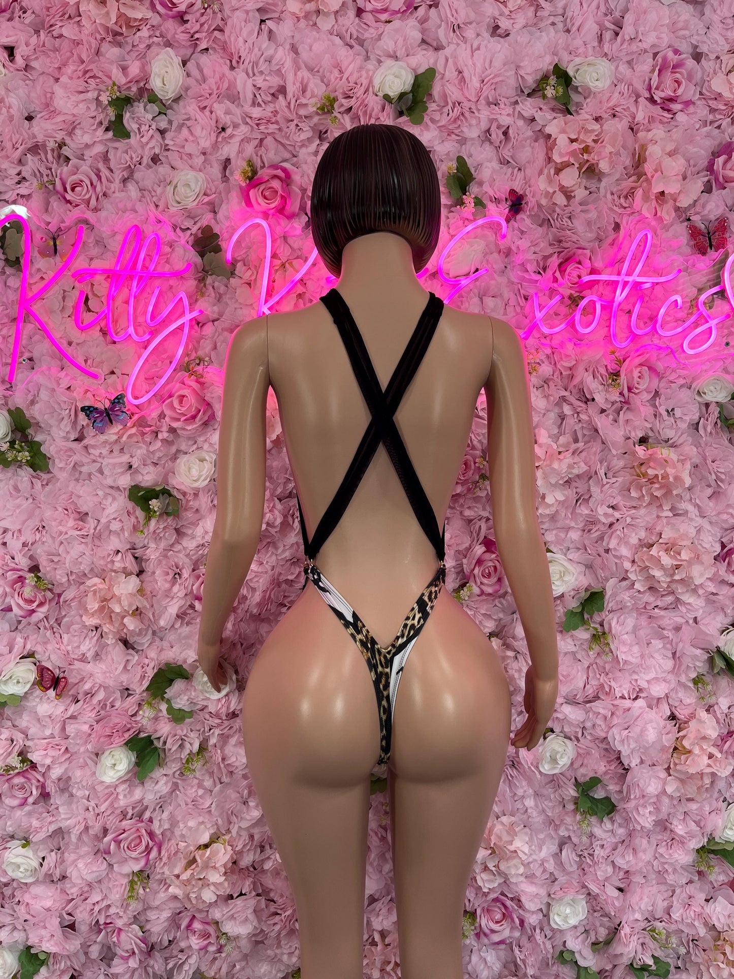 Exotic DancewearOne Piece Bodysuit Leopard Sexy Outfit for Parties, Animal Print, Clubwear, or Festivals | Exotic Dancewear