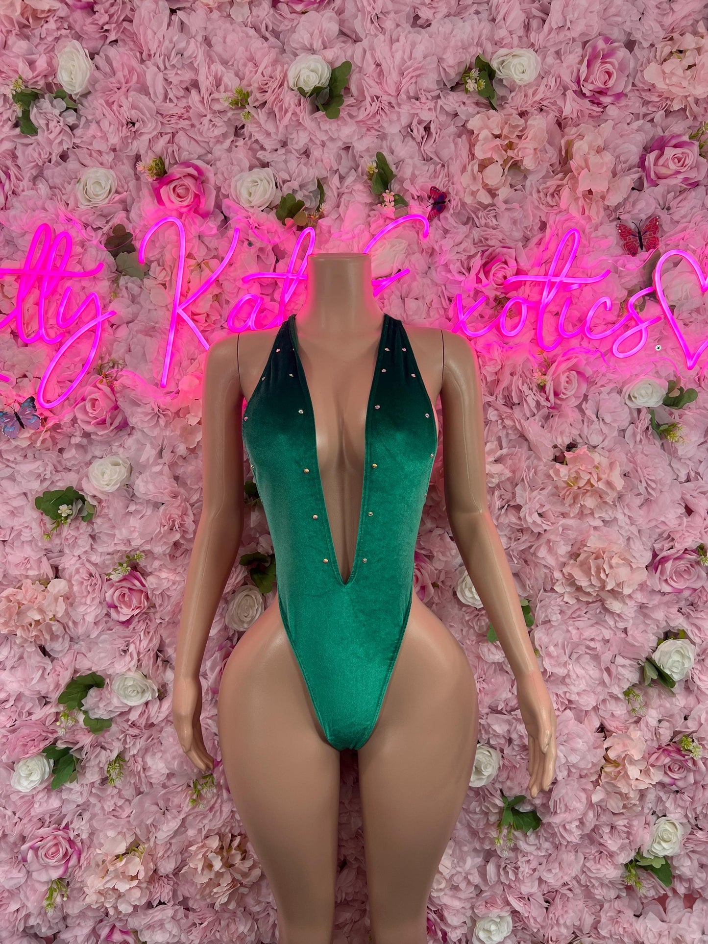 Exotic DancewearOne Piece Green