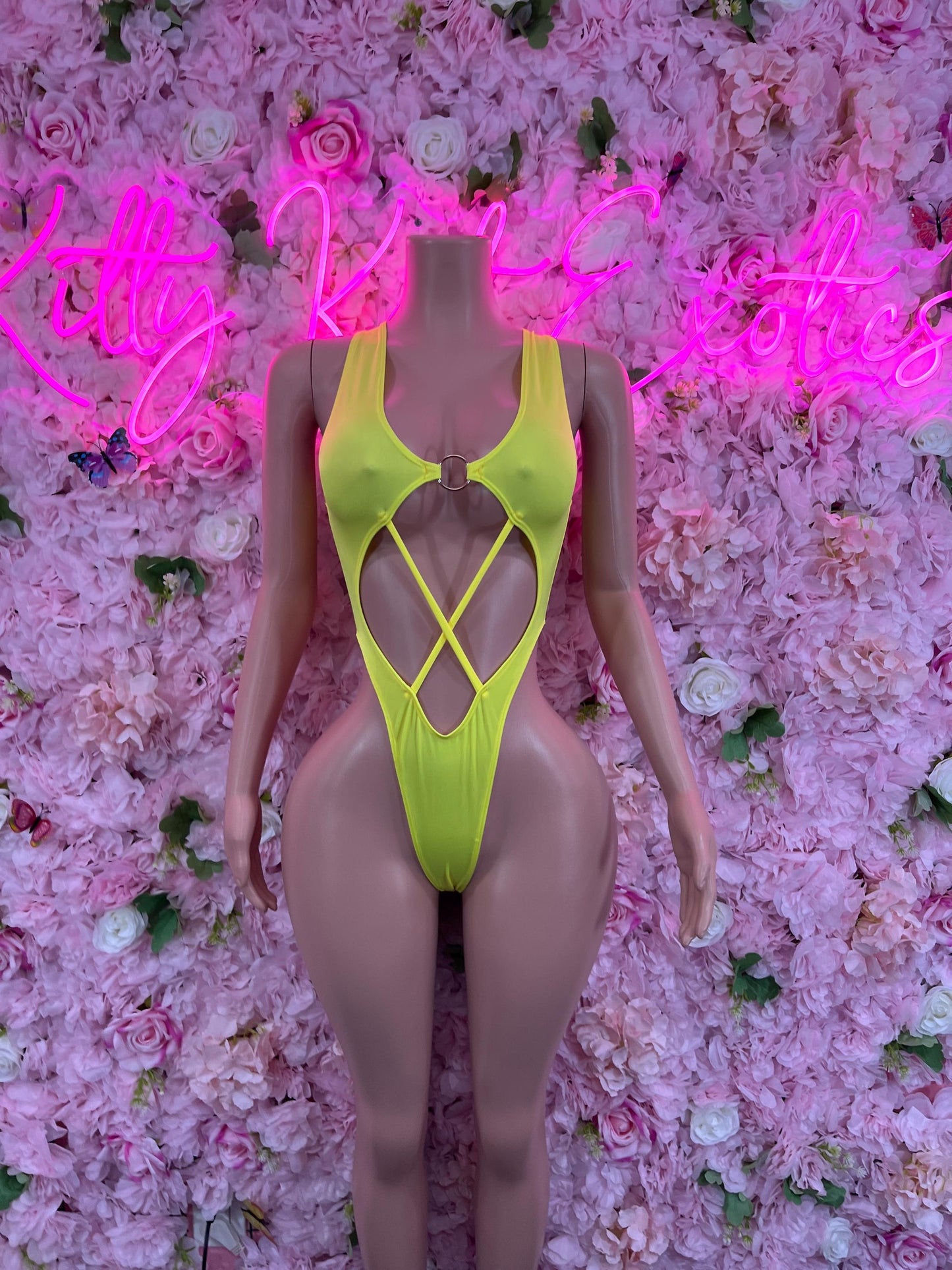 Exotic DancewearOne Piece Yellow