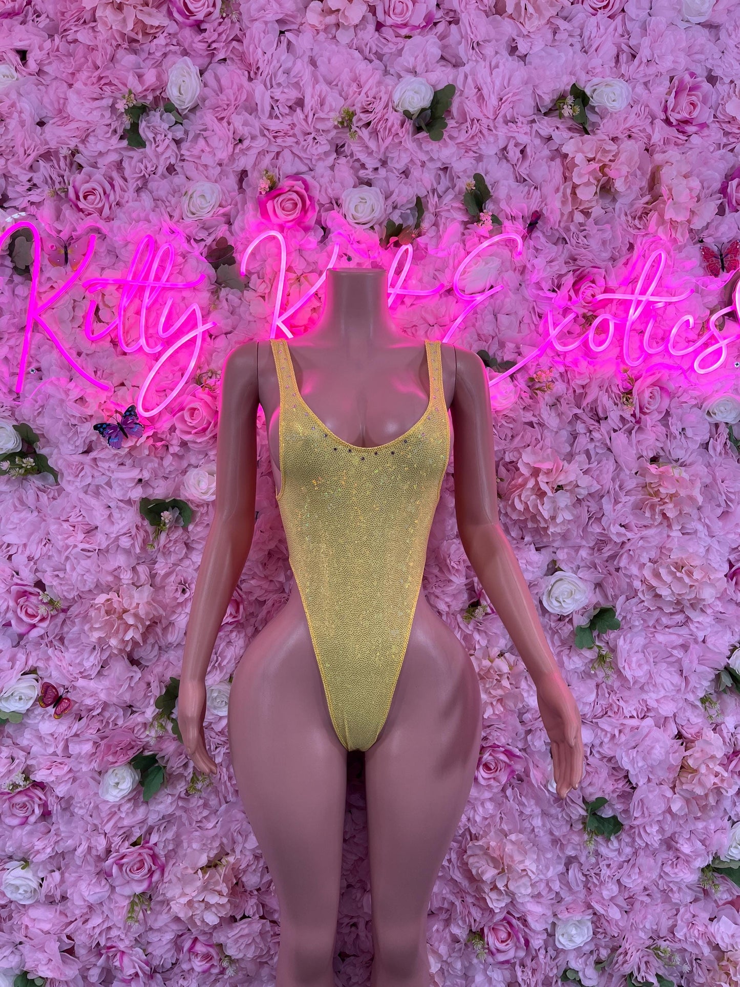 One-Piece Gold Bodysuit Stunning Metallic Outfit for Parties, Night Out, or Special Occasions | Sexy and Eye-Catching Fashion