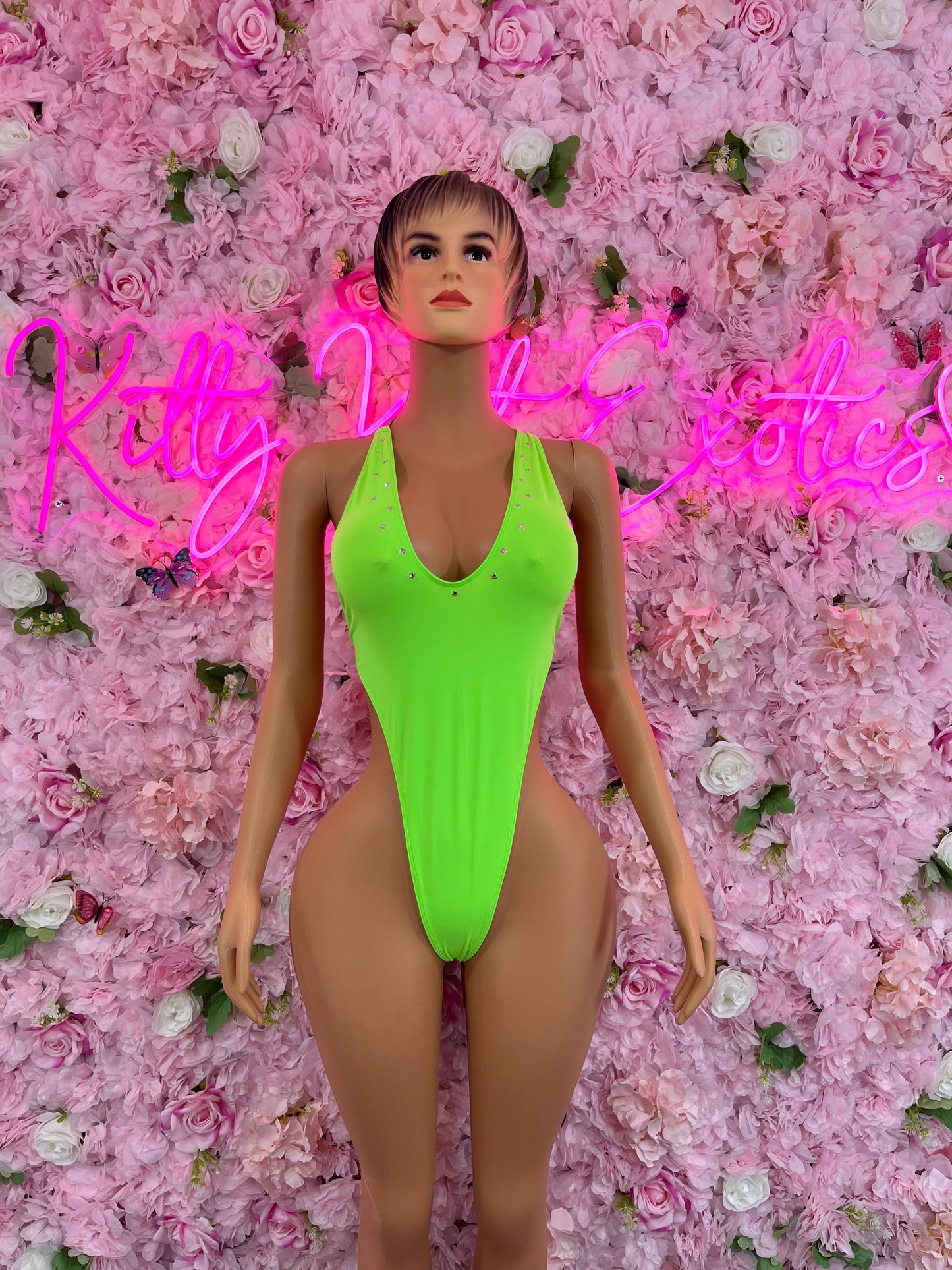 Exotic DancewearOne Piece Neon Green